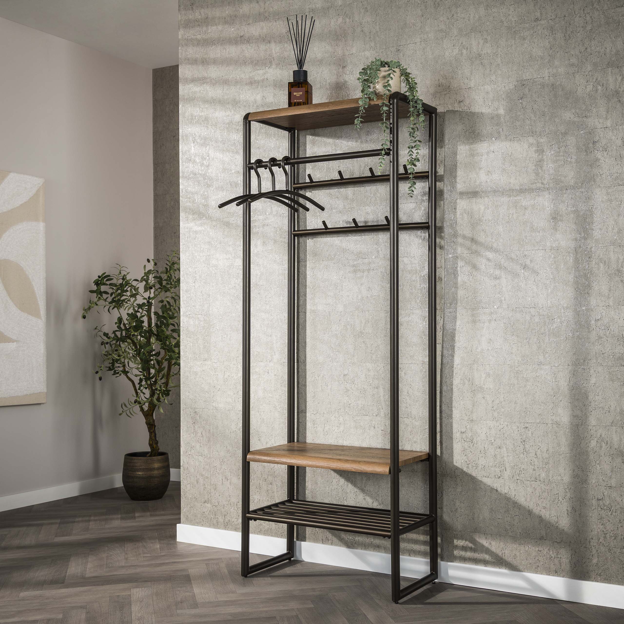 Wardrobe furniture Luno 70 cm - Drift brown