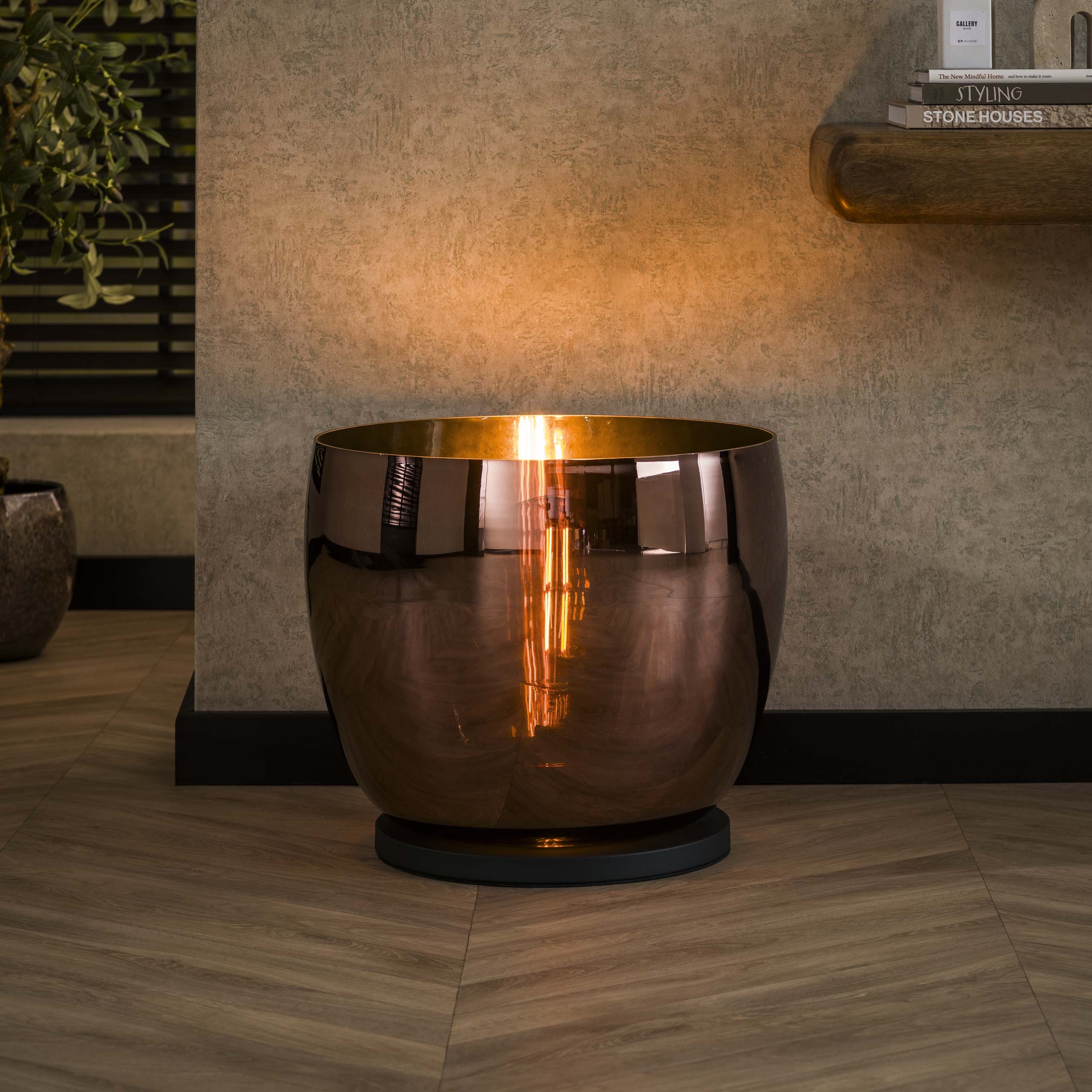 Lámpara de pie UP XXL 1 luz - vidrio cobre