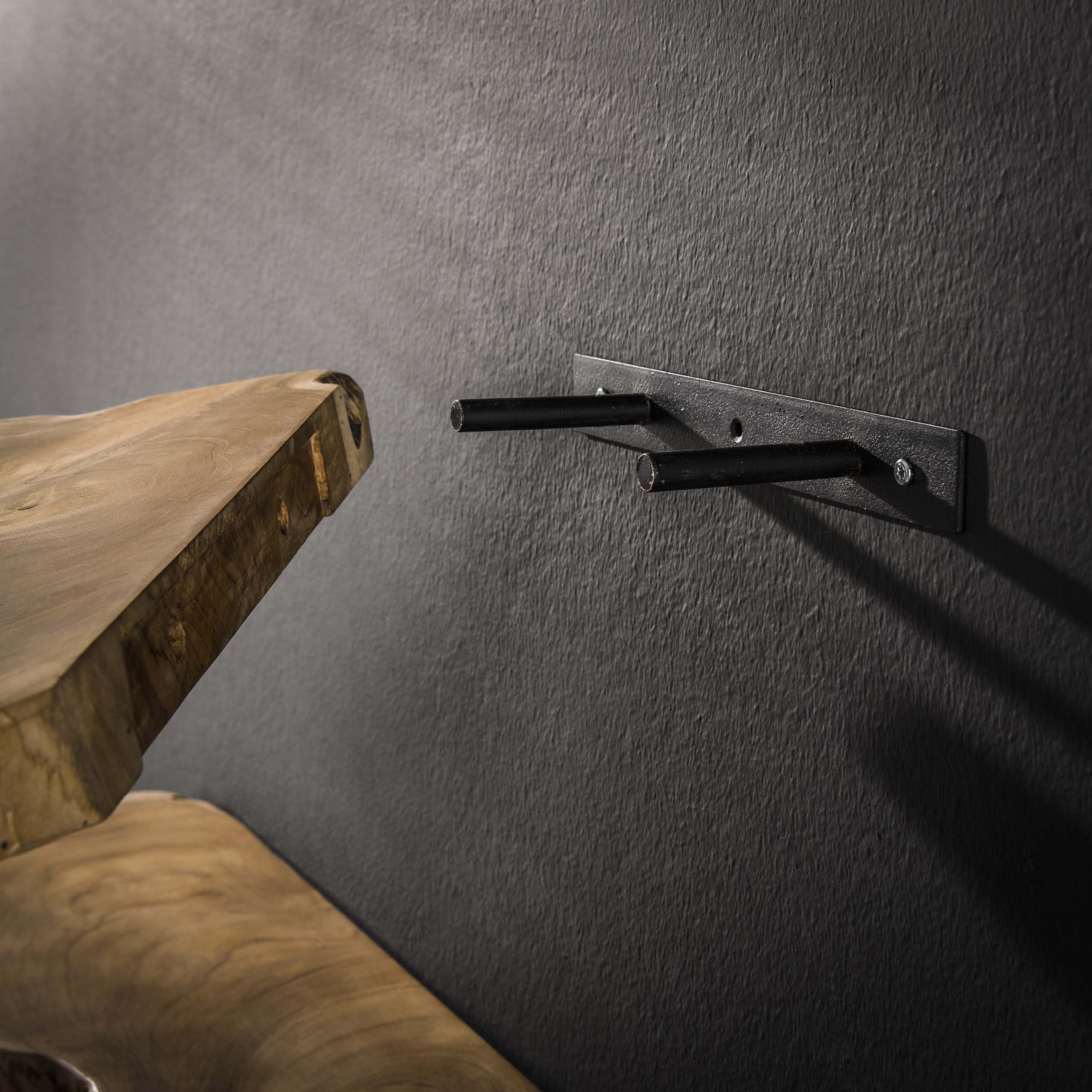 Estante de pared natural line set/3 / Madera maciza de teca reciclada