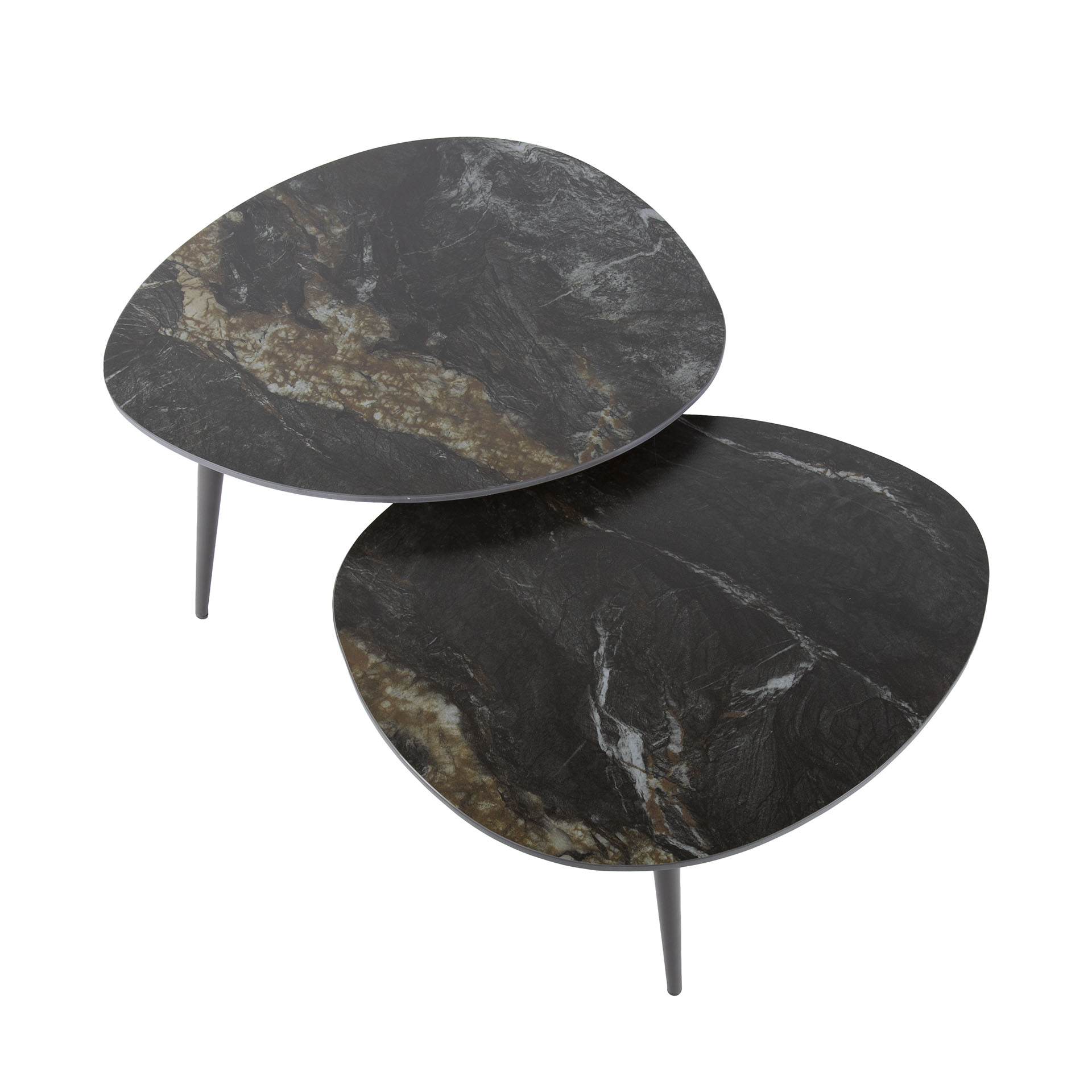 Mesa de centro Fossil organic - juego de 2 - Cerámica