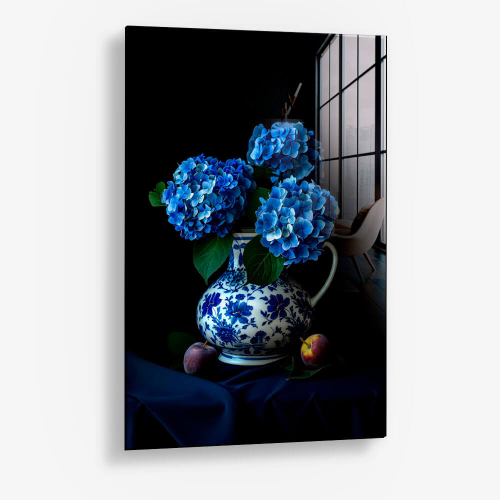 Delft Blue & Dutch Tulips III – Vidrio