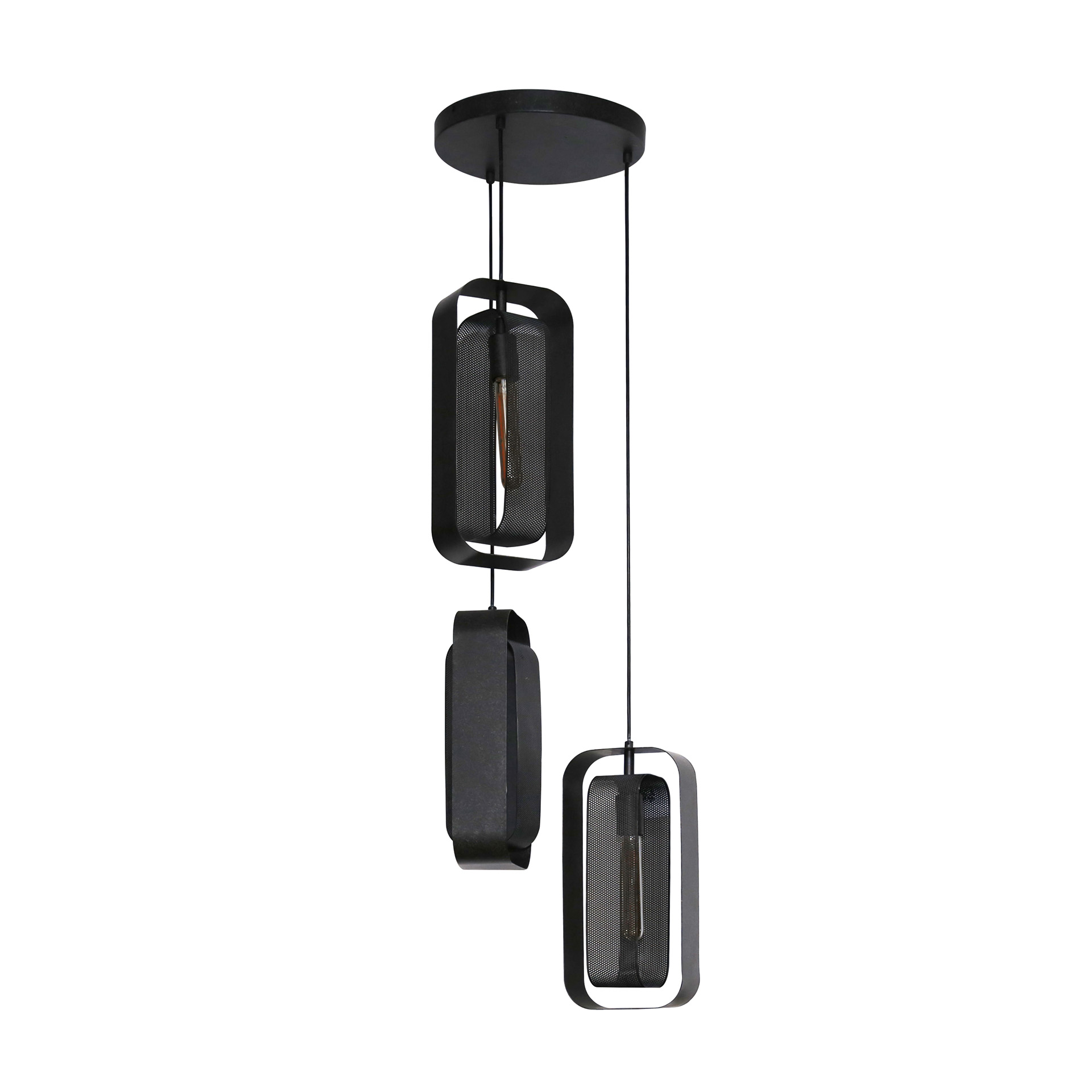 Hanging lamp 3L mesh rotate / Artic black