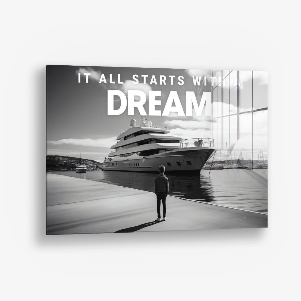 Yacht Dream B&W (HZ) – Vidrio