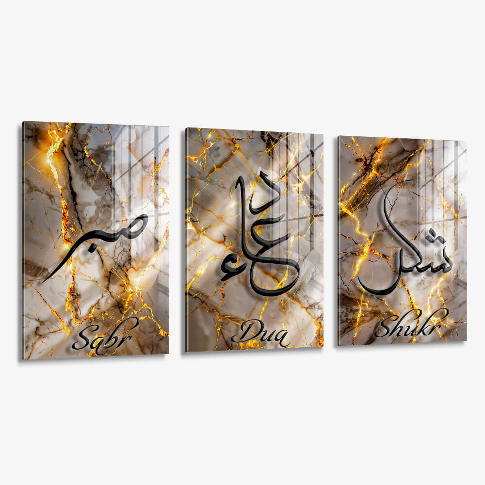 Bundle: "Sabr, Dua & Shukr" – Vidrio (3x)