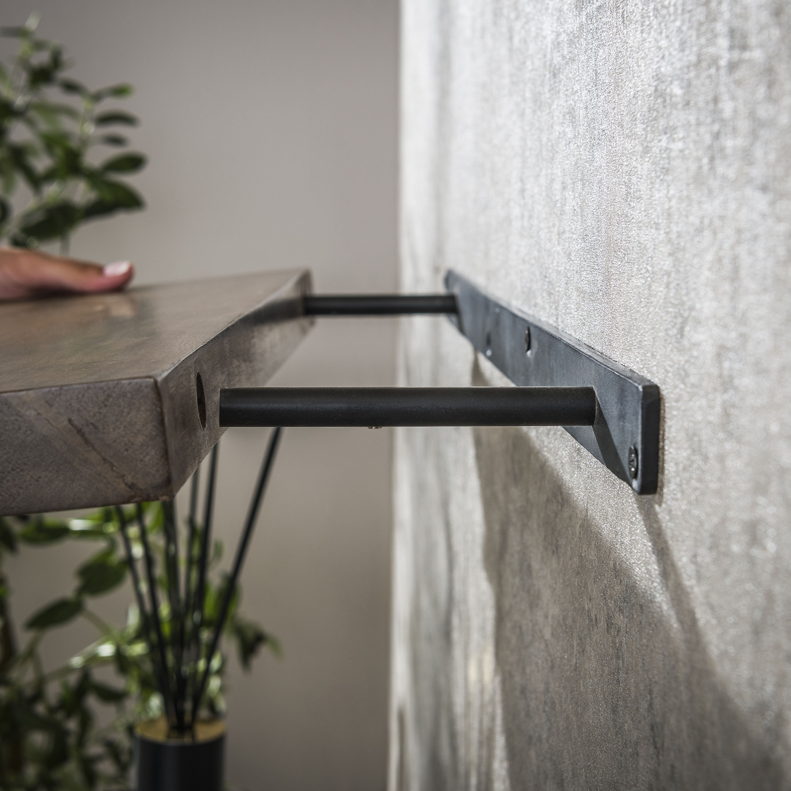 Estante de pared Carve 90 cm - Acacia maciza marrón
