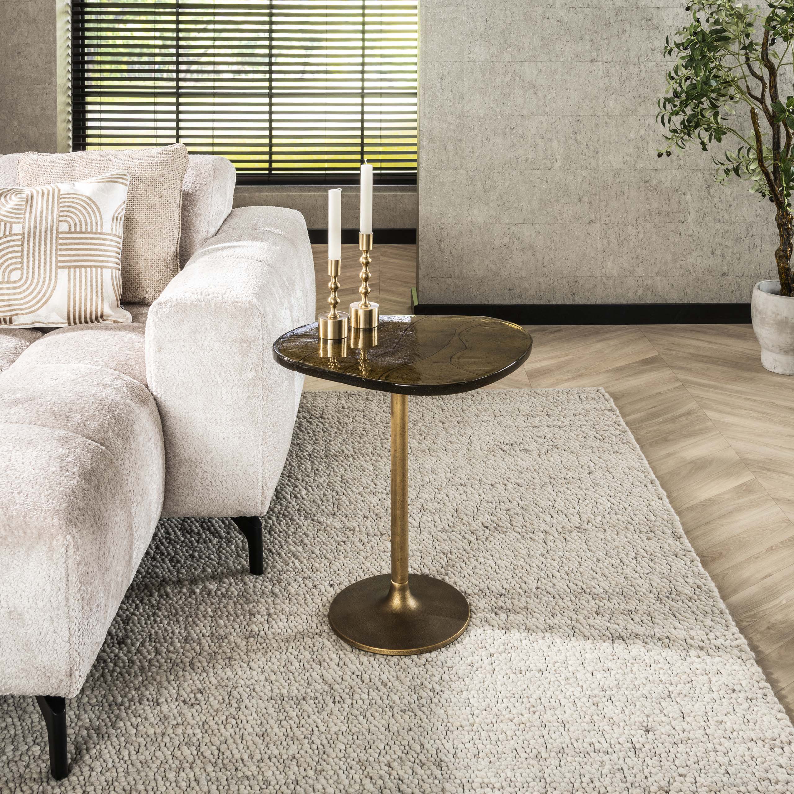 Mesa auxiliar Eclipse mediana - Oro antiguo