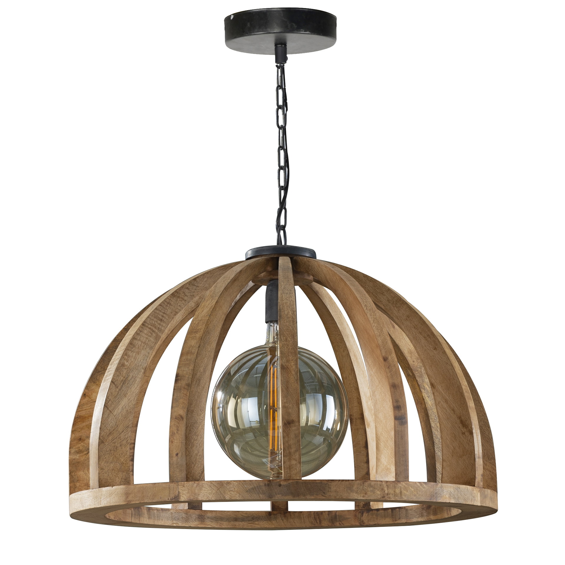 Lámpara colgante Orba 1 luz Ø60 cm - Mango macizo