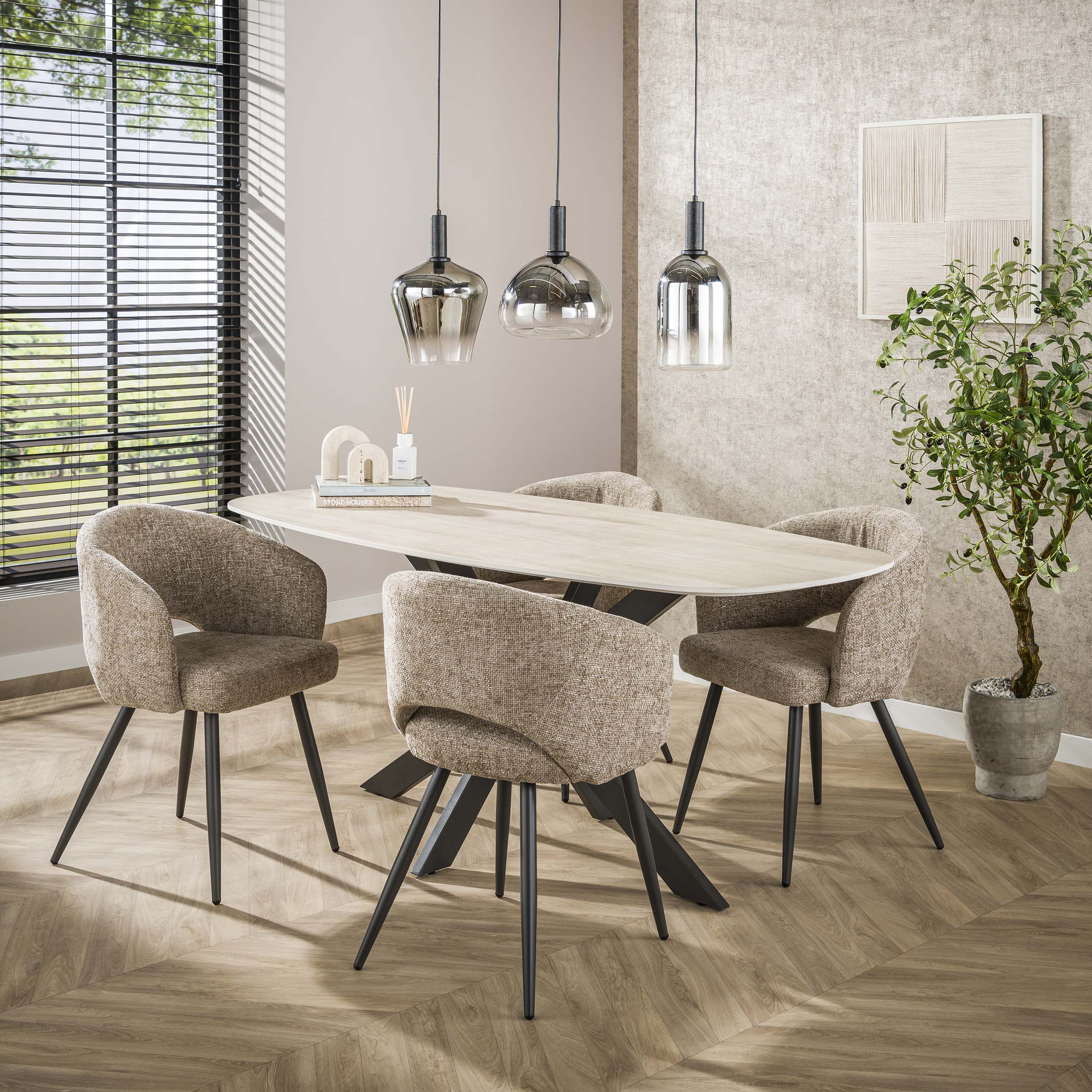 Sillón de salón - empaquetado por 2 - Cargo arena