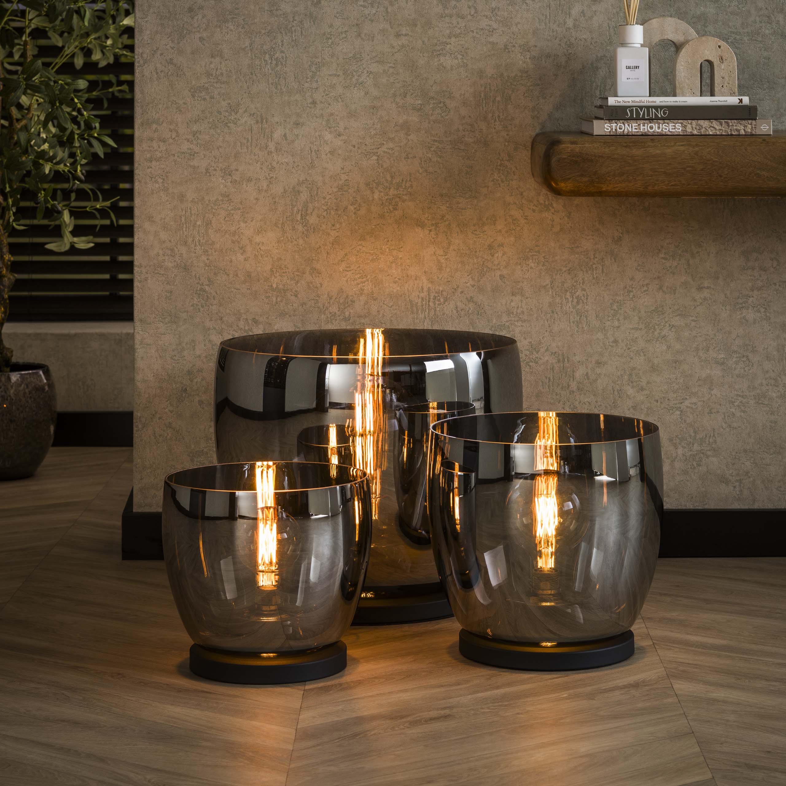 Lámpara de pie UP XL 1 luz - Vidrio gris humo