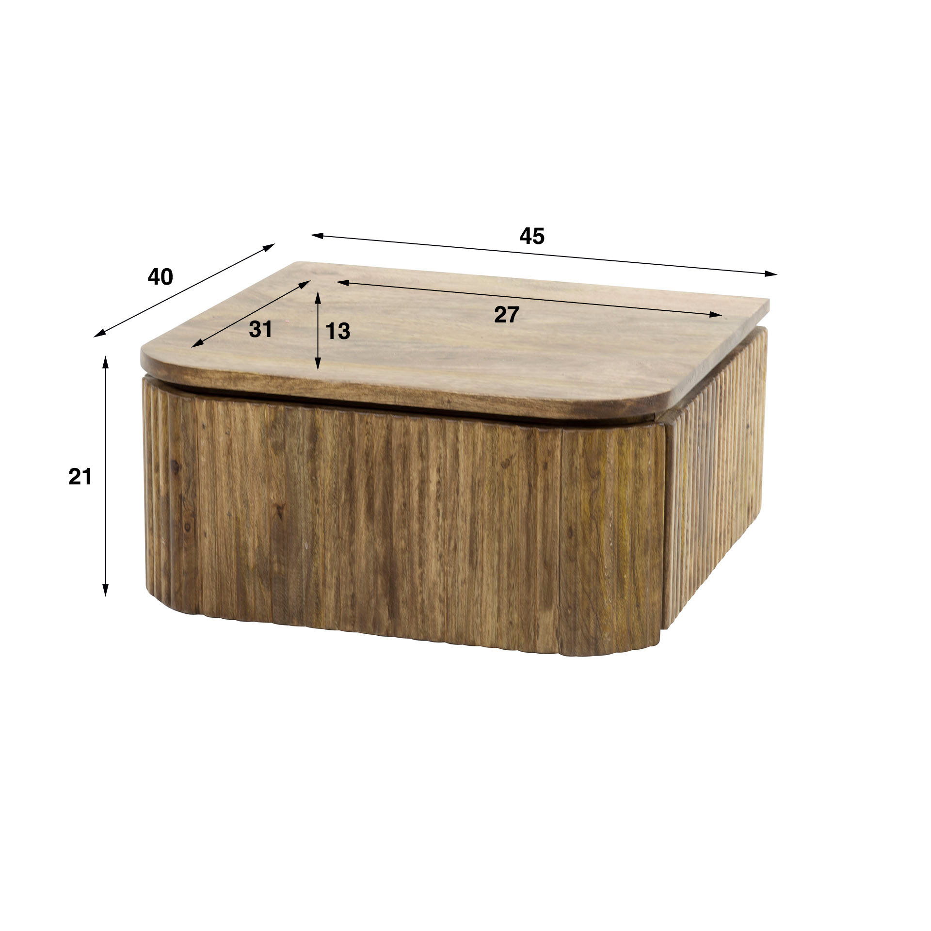 Mesita de noche 1L Sway Colgada