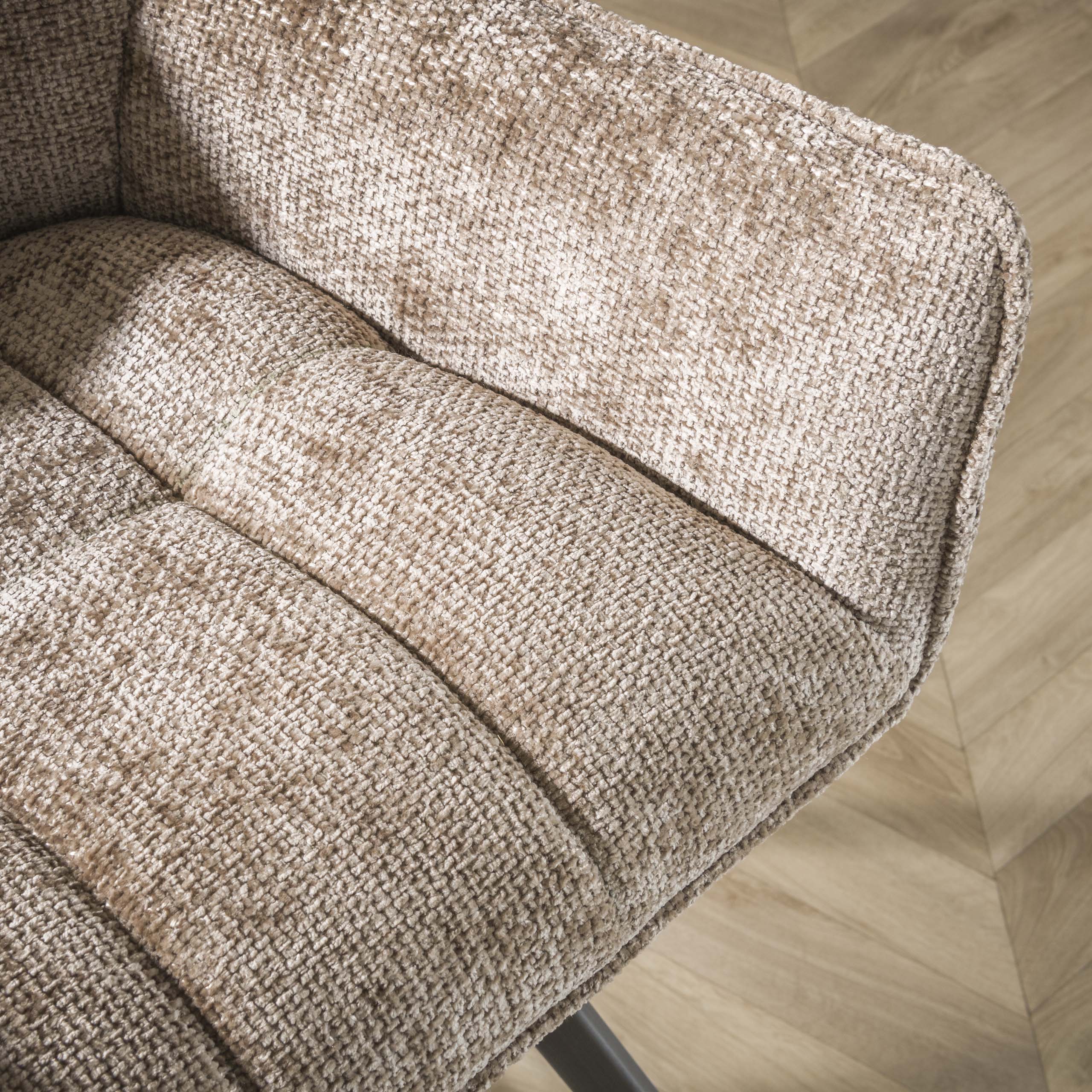 Silla de bar Raster giratoria - juego de 2 - Hoven champagne