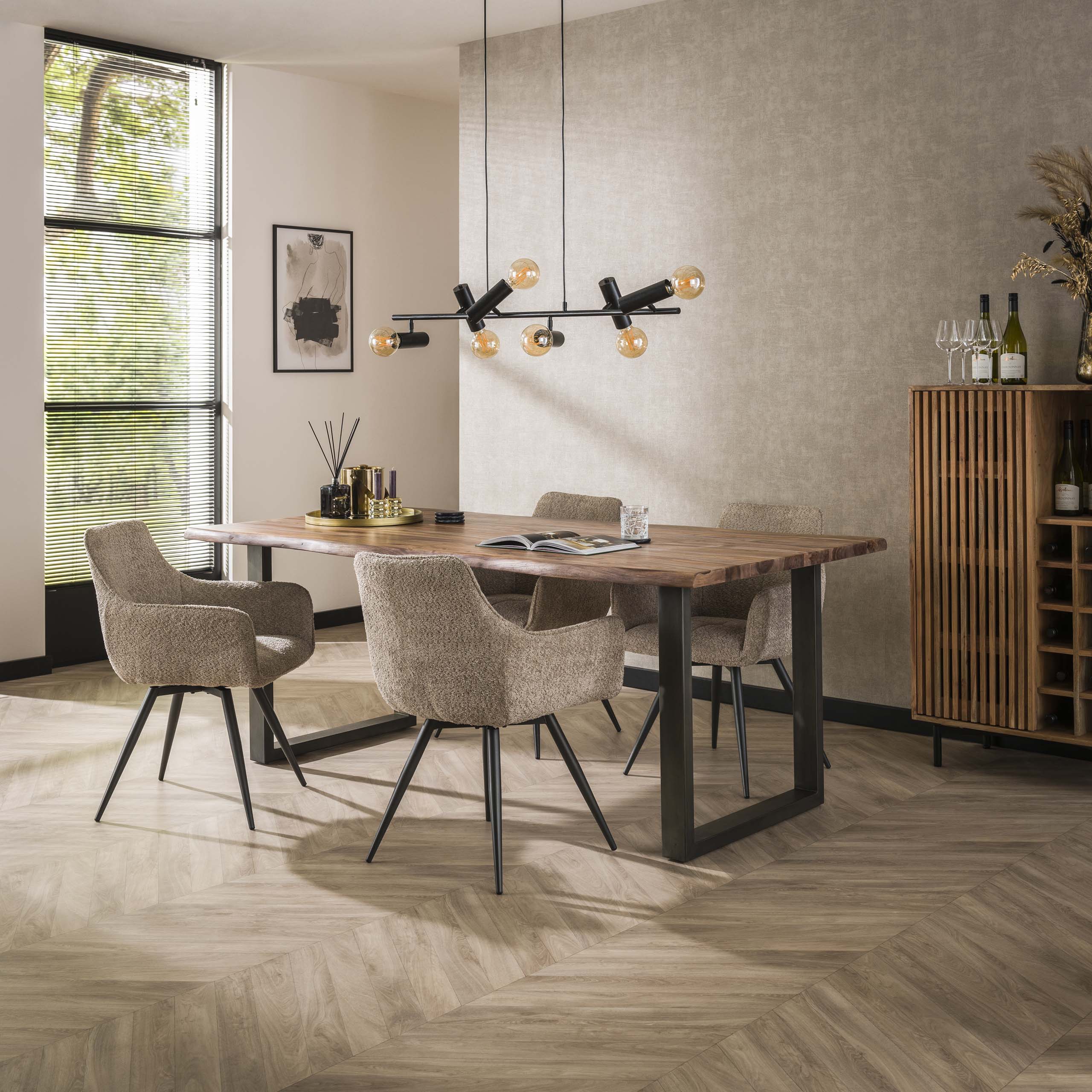 Sillón boucle giratorio. VPE2 / Boucle color arena