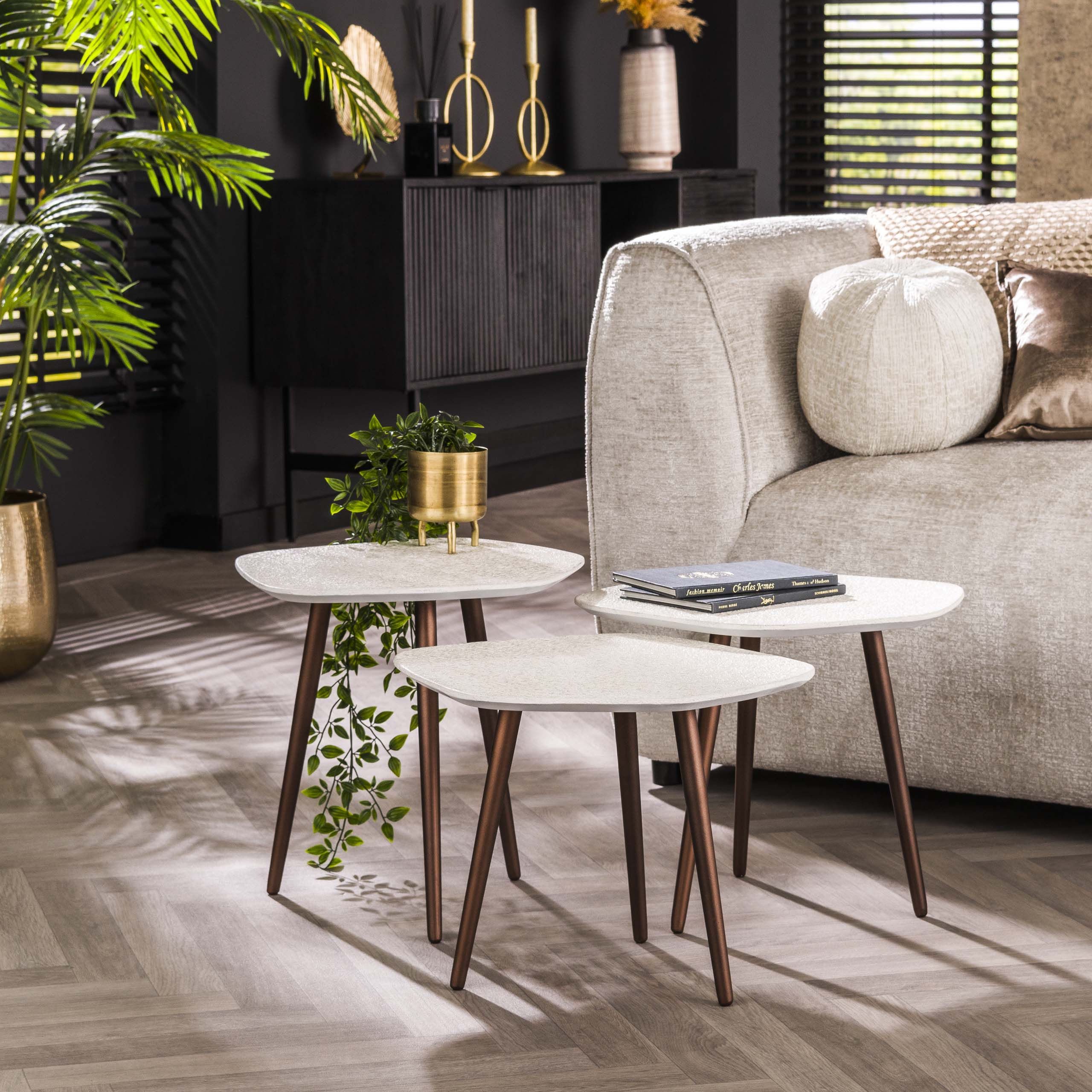 Juego de mesa de centro/piedra de 3 puntos