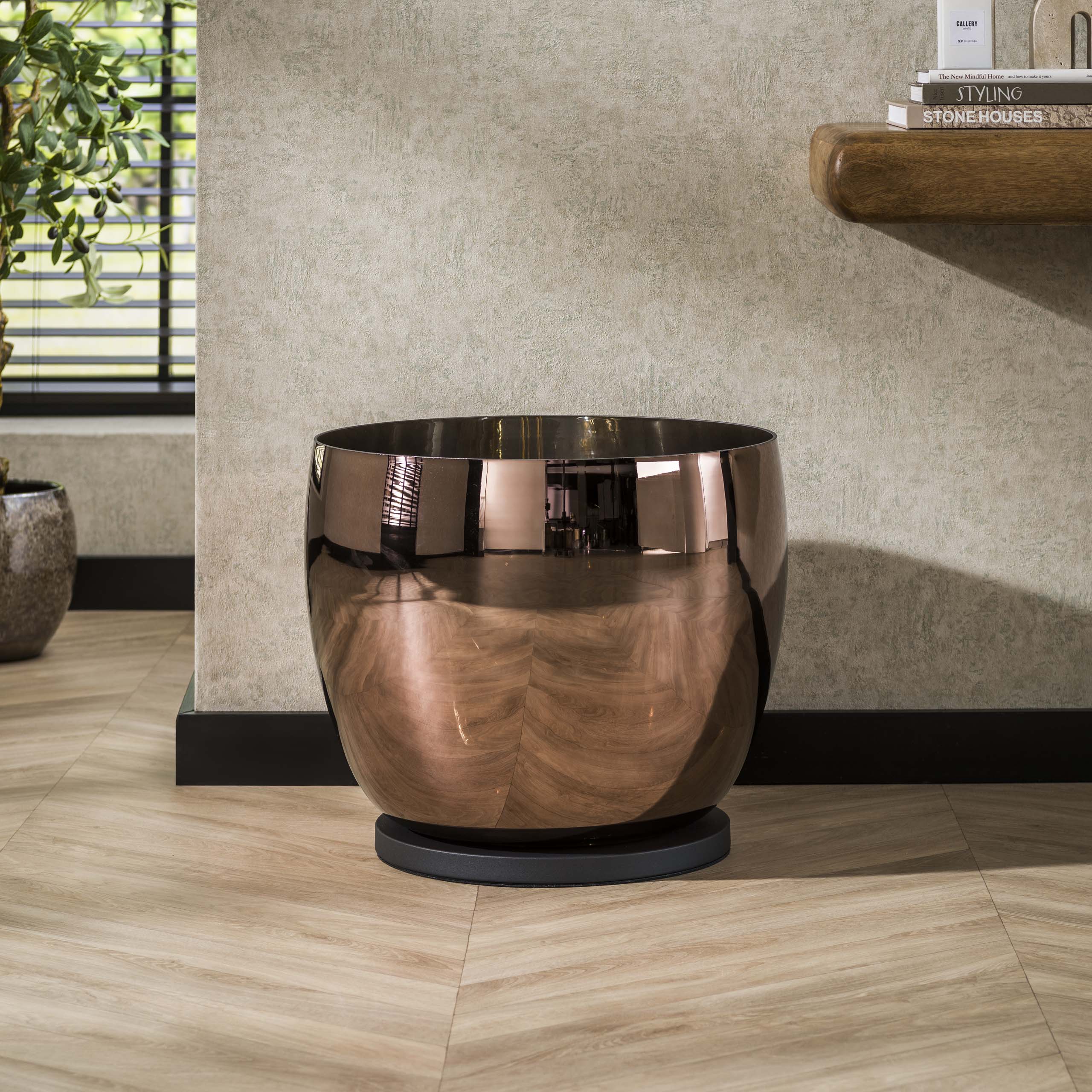 Lámpara de pie UP XXL 1 luz - vidrio cobre