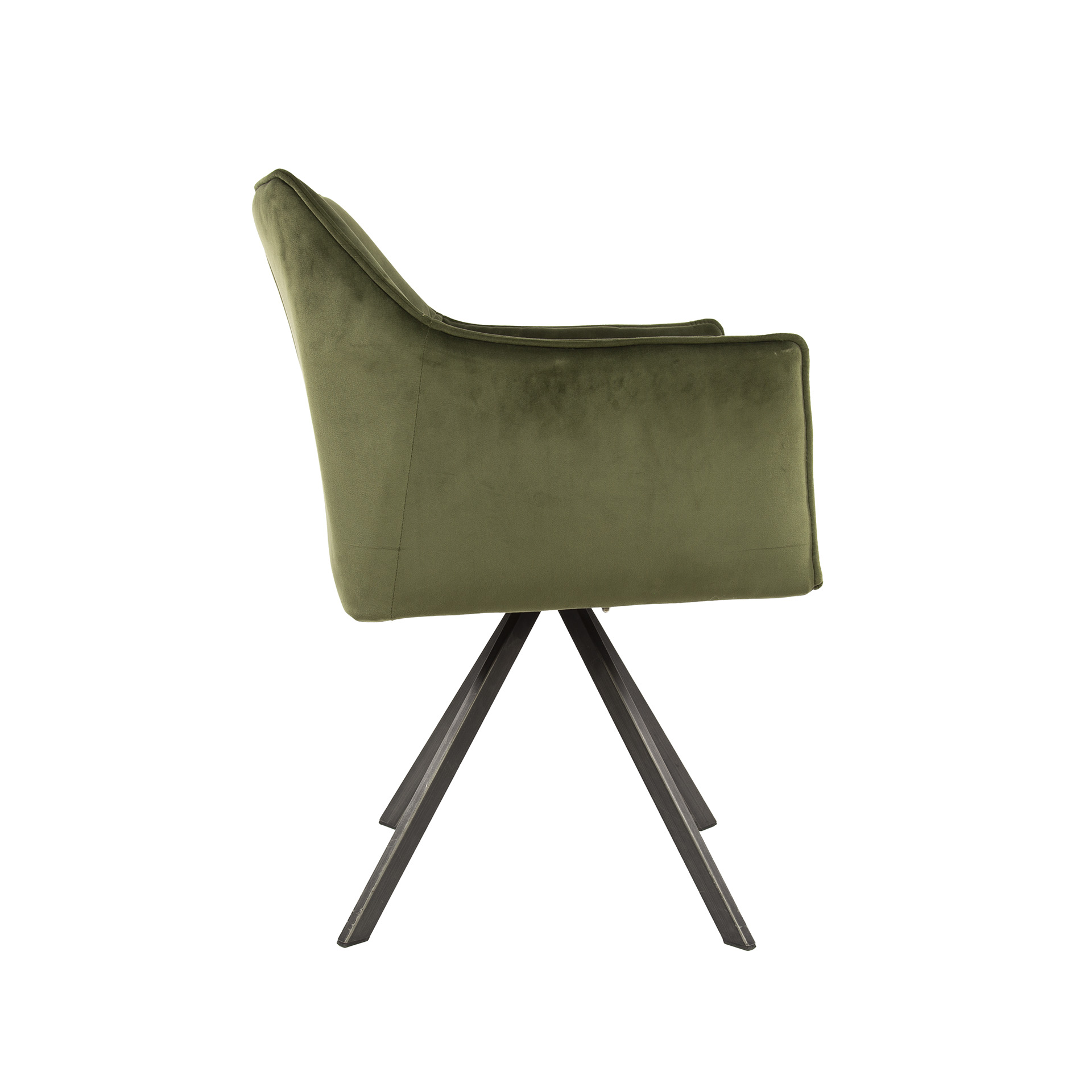 Armchair grid rotatable. VPE2 / Green velvet