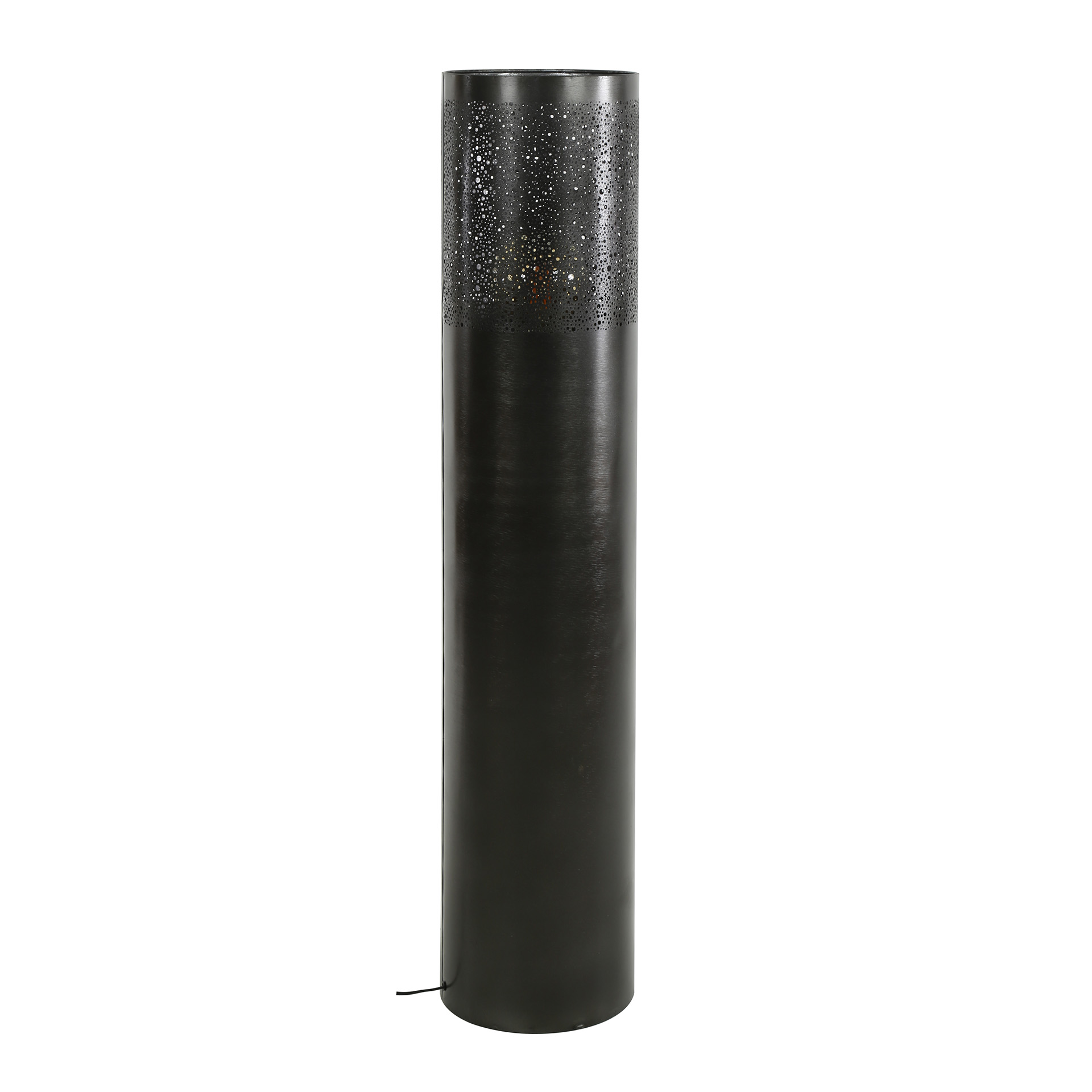 Lámpara de pie Cilindro Glow 1 luz 120 cm - Níquel negro