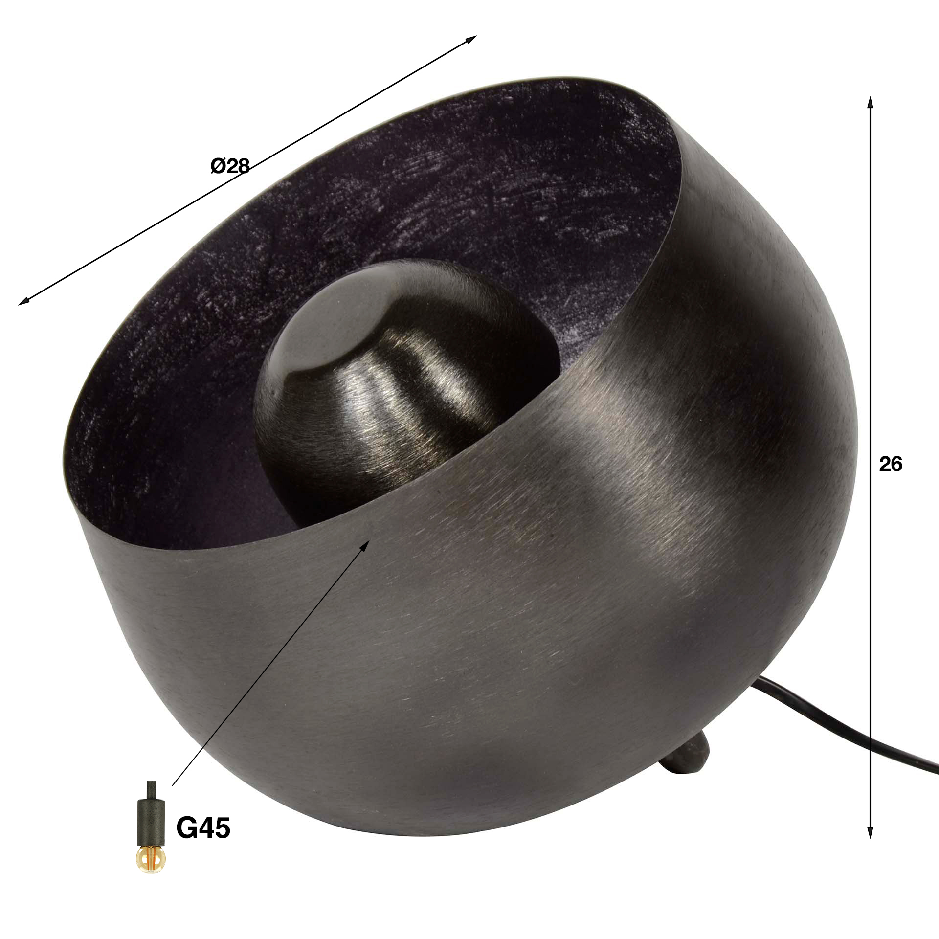 Lámpara de mesa Cesto