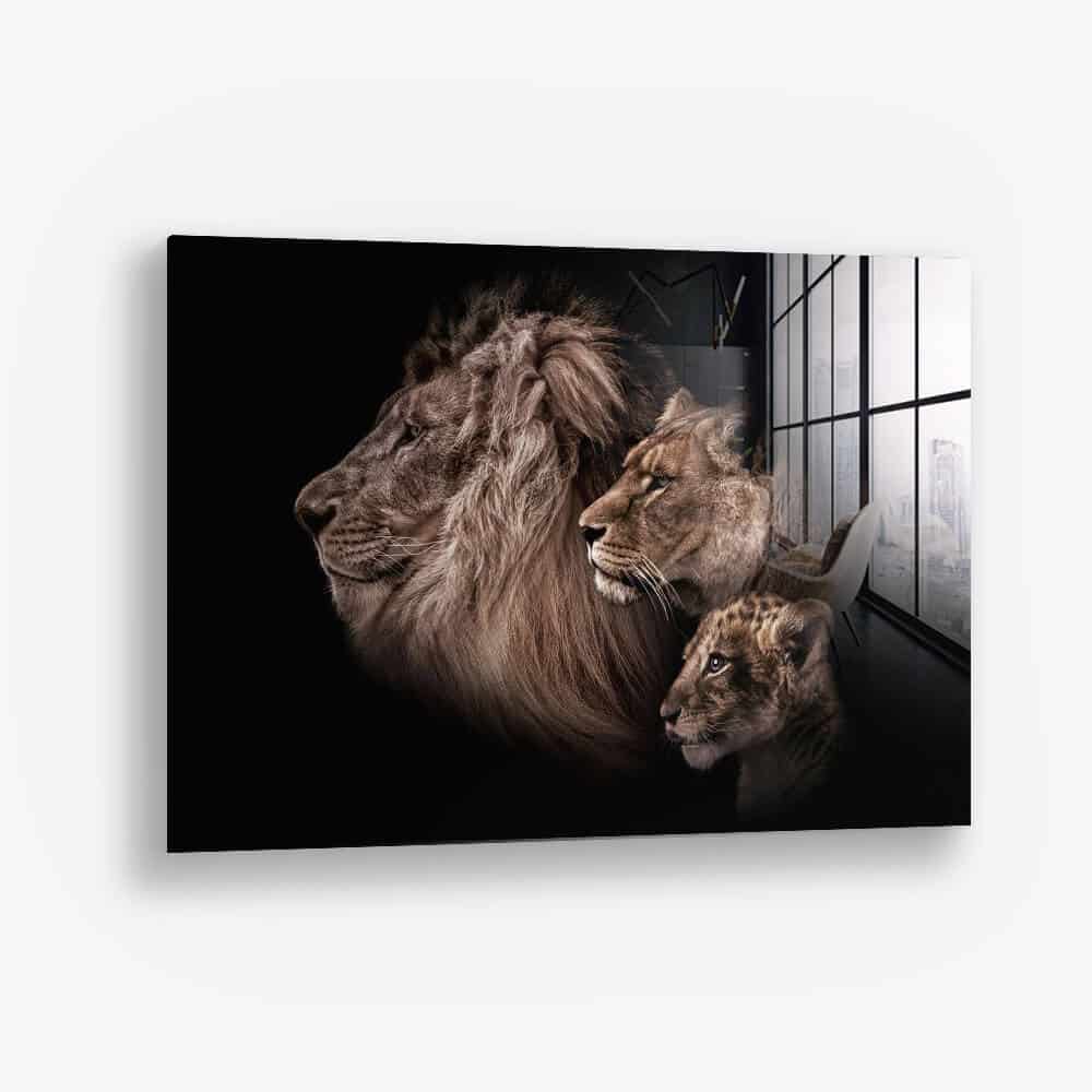 Lion Family – Vidrio