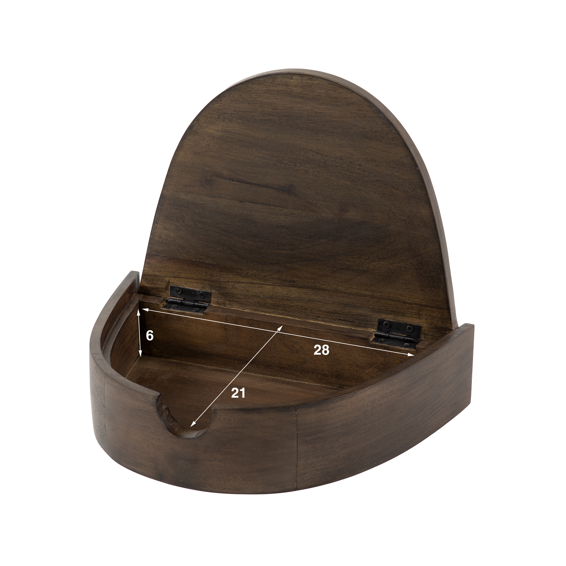 Mesita de noche Cove flotante 1 cajón - juego de 2 - acacia glaseado