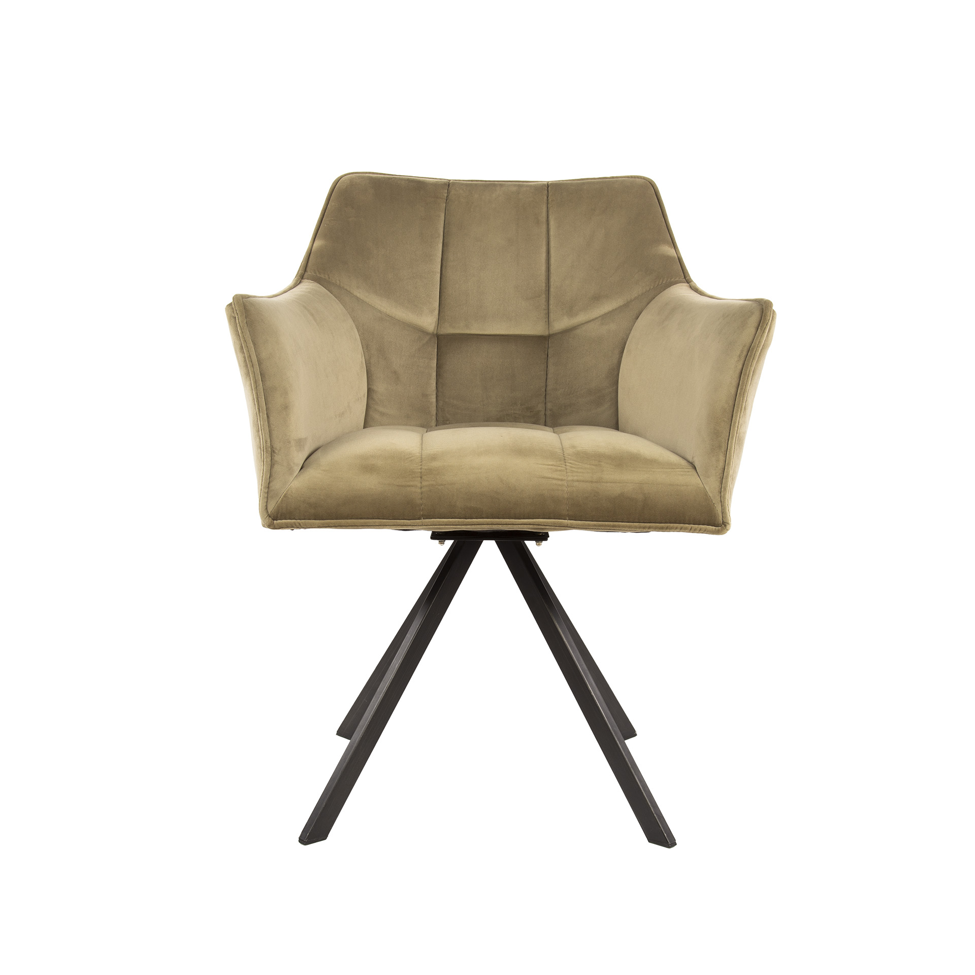 Armchair grid rotatable. VPE2 / Champagne velvet