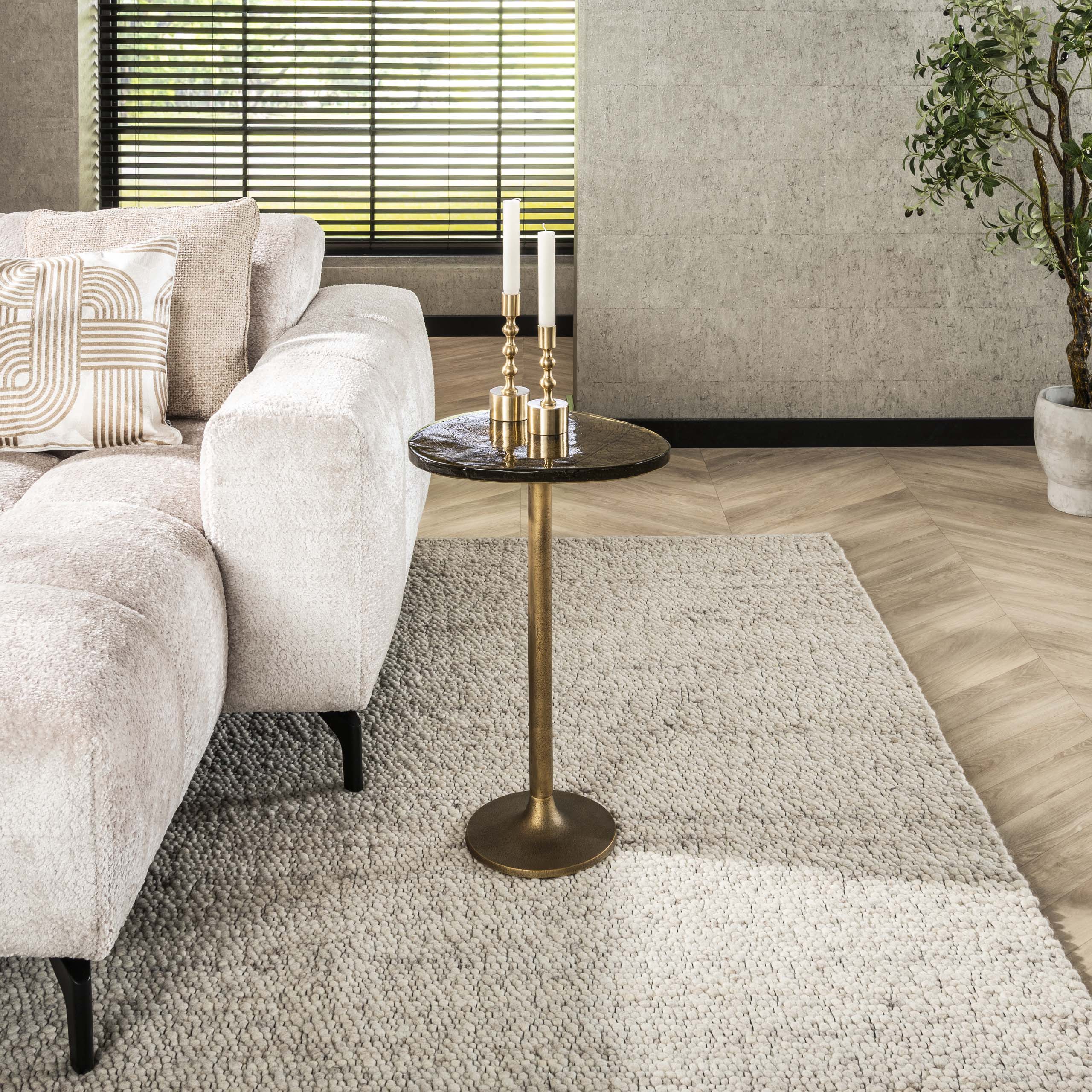 Mesa auxiliar Eclipse alta - Oro antiguo