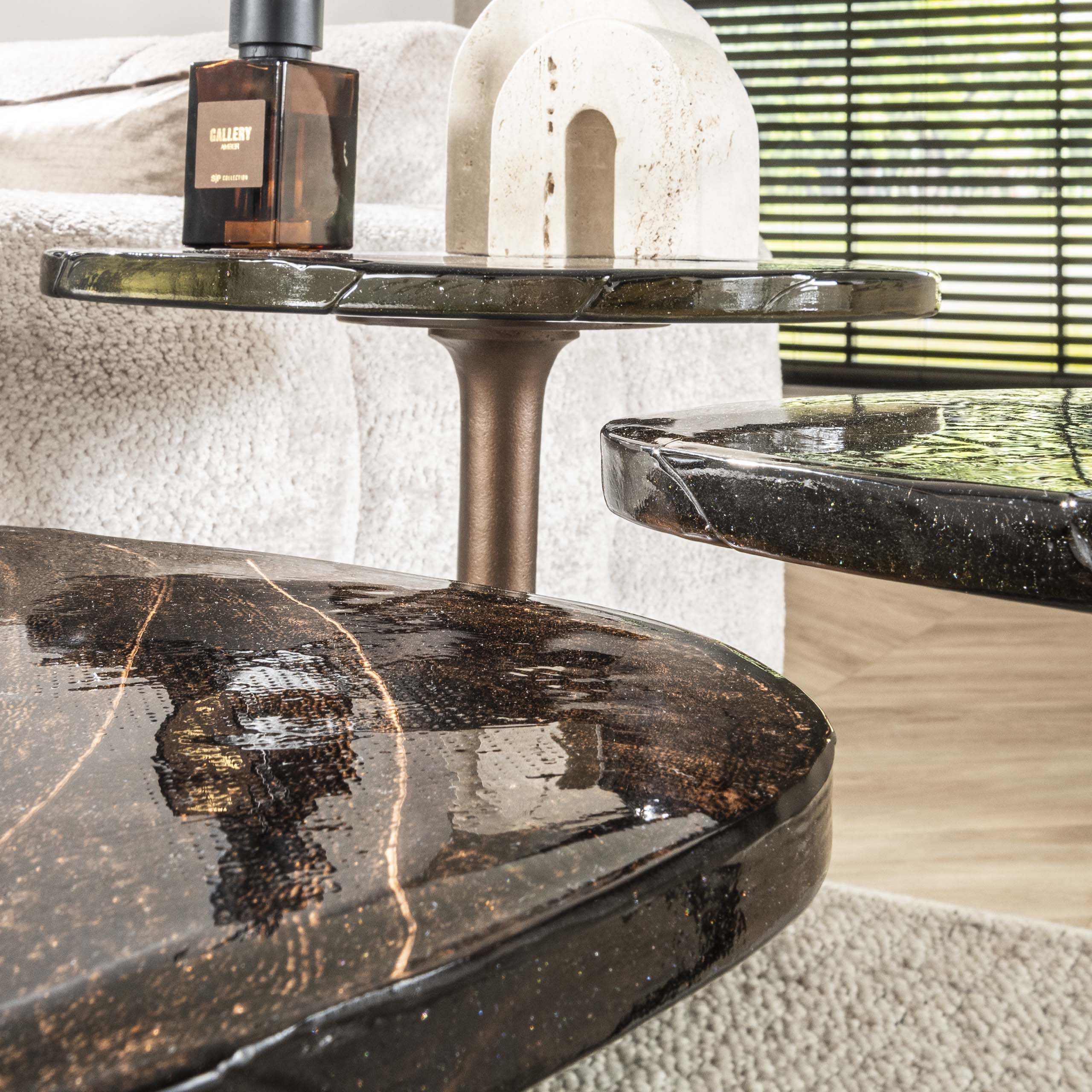 Mesa auxiliar Eclipse alta - Cobre antiguo