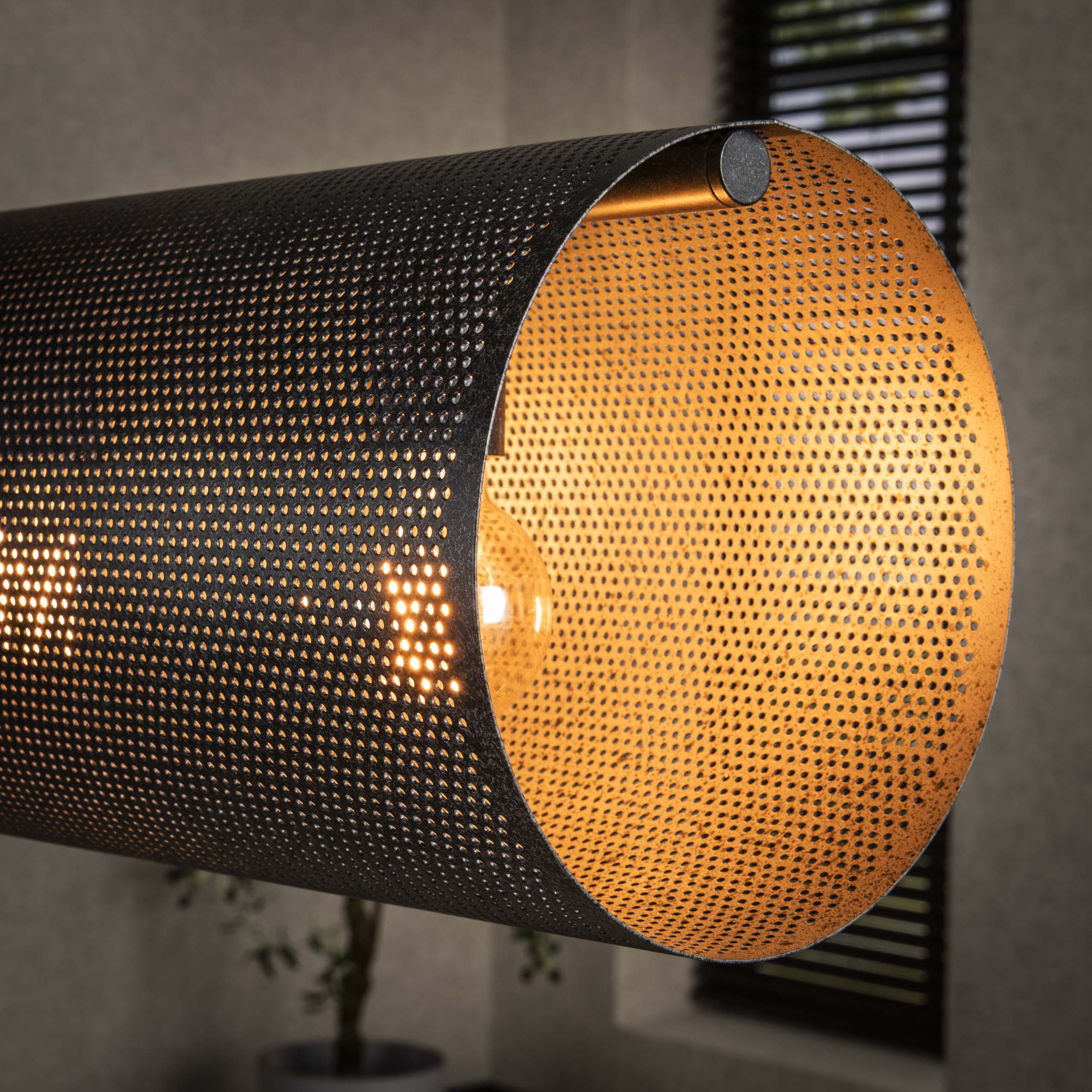 Lámpara colgante Tubon Mesh 7 luces Artic negro