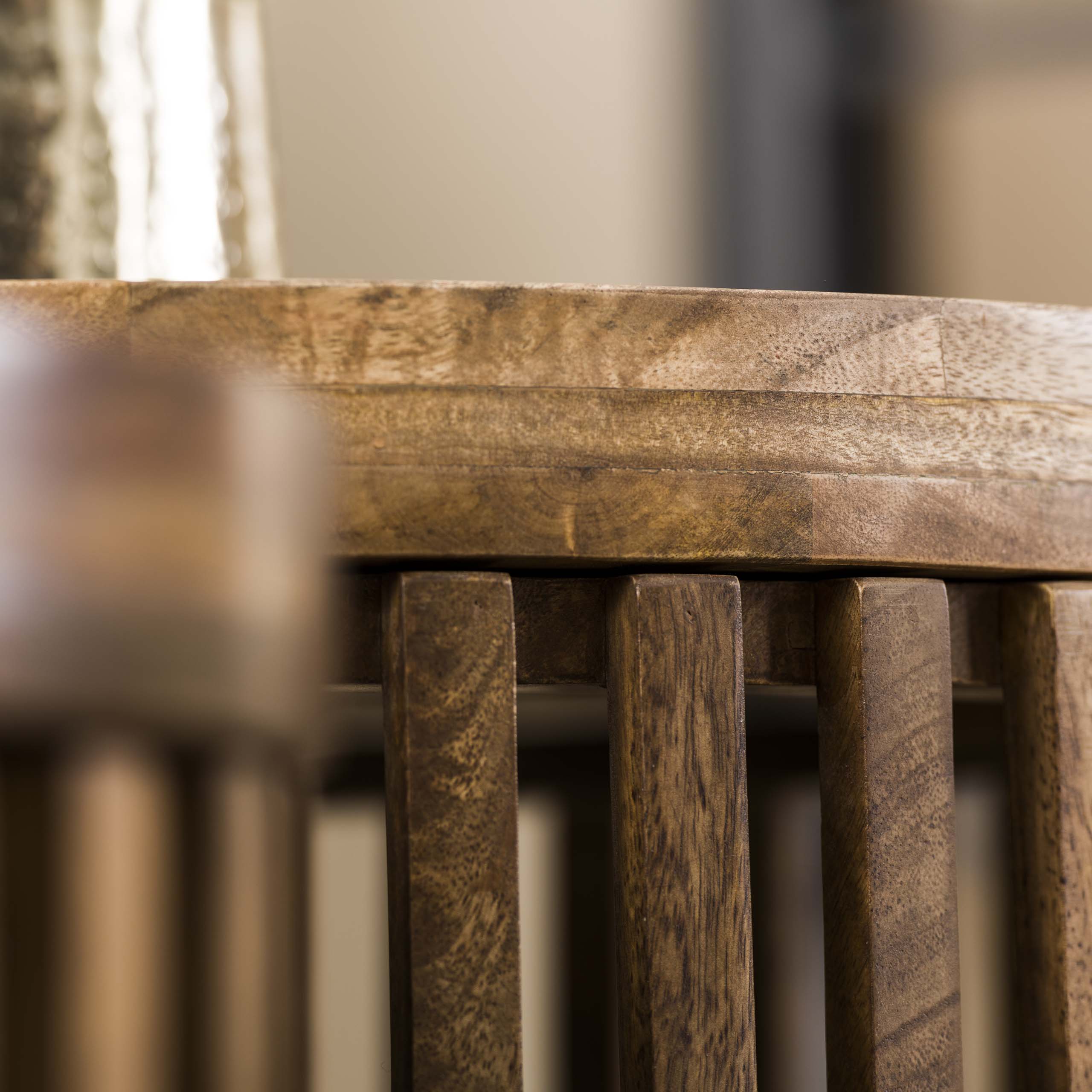 Conjunto de mesa de centro tweak Ø65/Ø50 / Mango macizo color arena