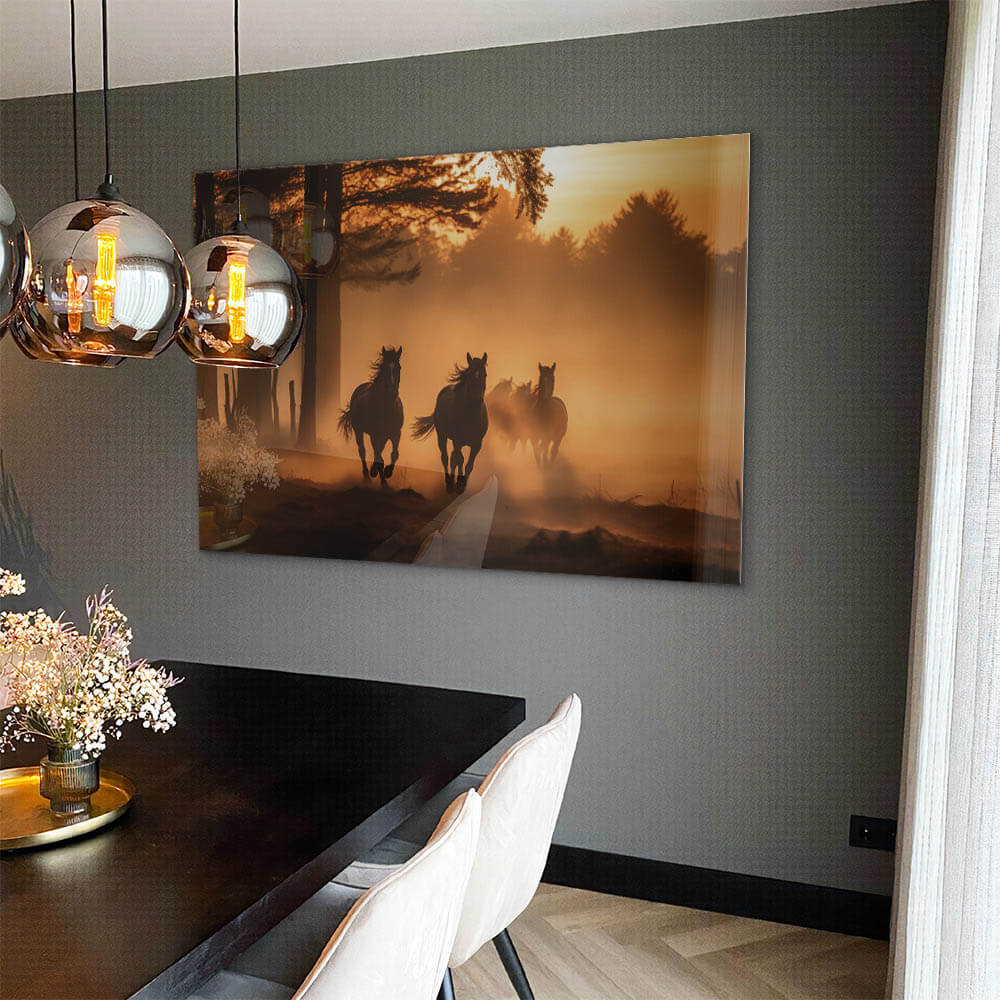 Running Horses – Glass