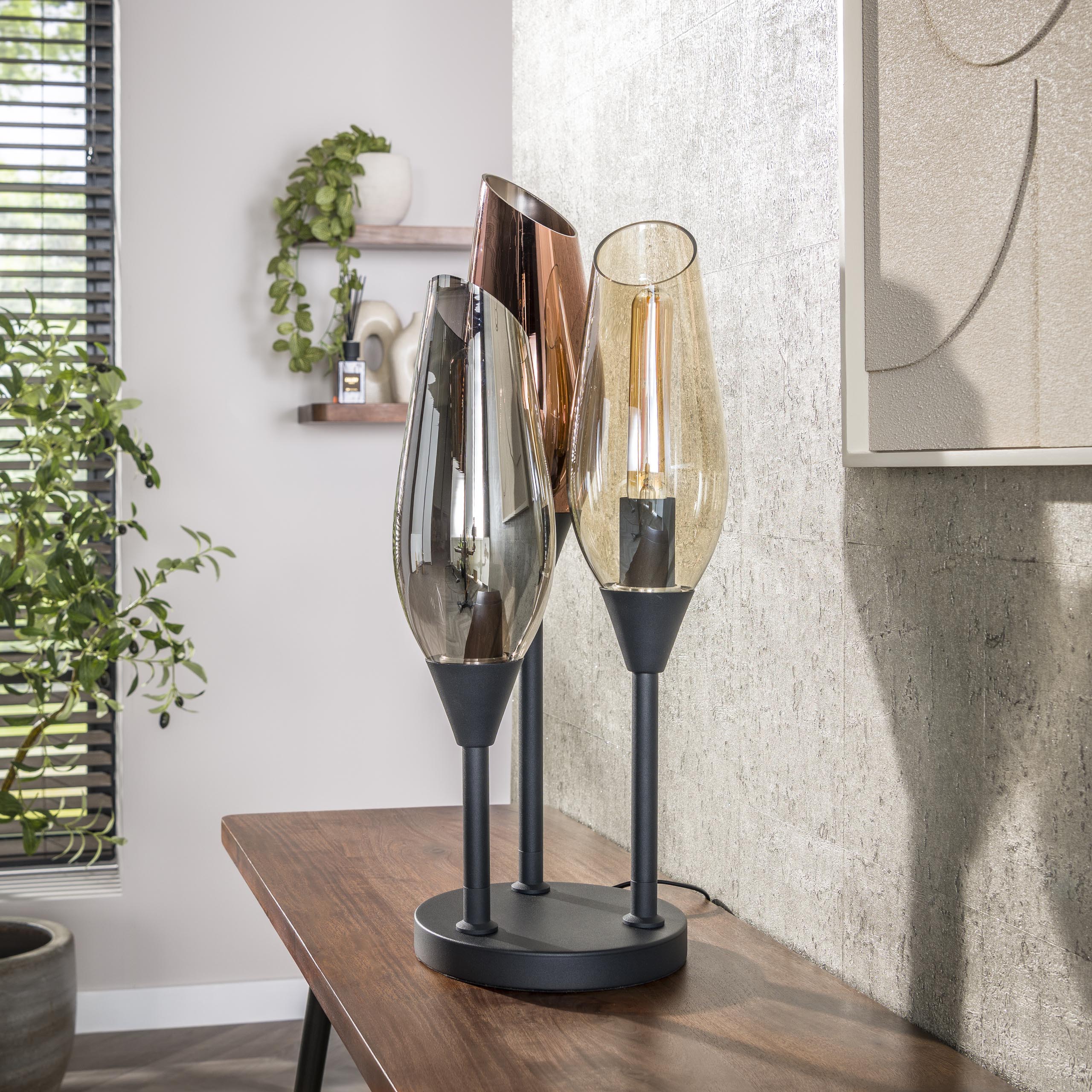 Lámpara de mesa Cocoon 3 luces - Negro