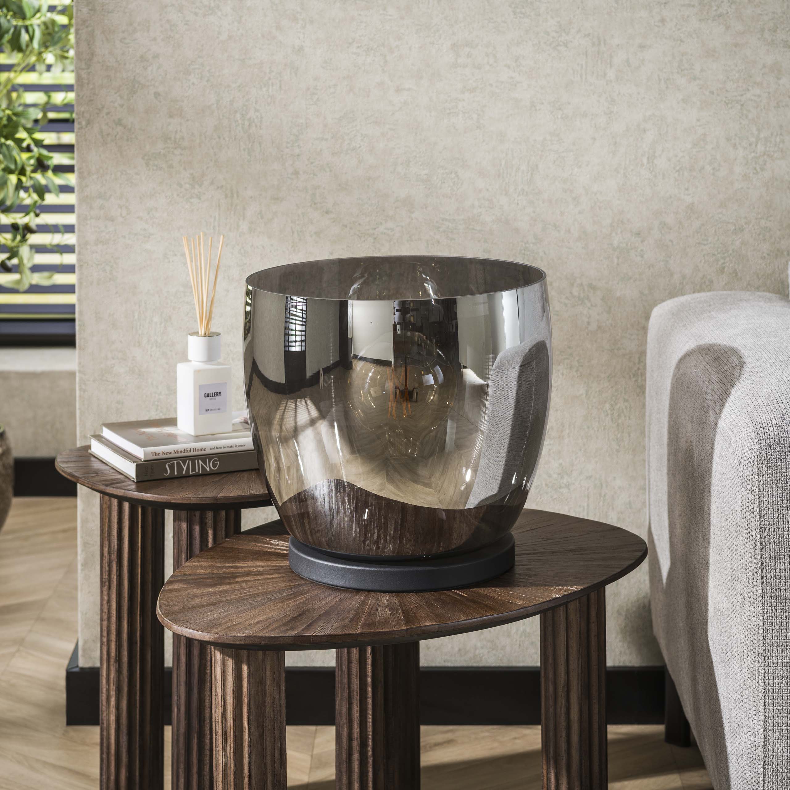 Lámpara de pie UP XL 1 luz - Vidrio gris humo