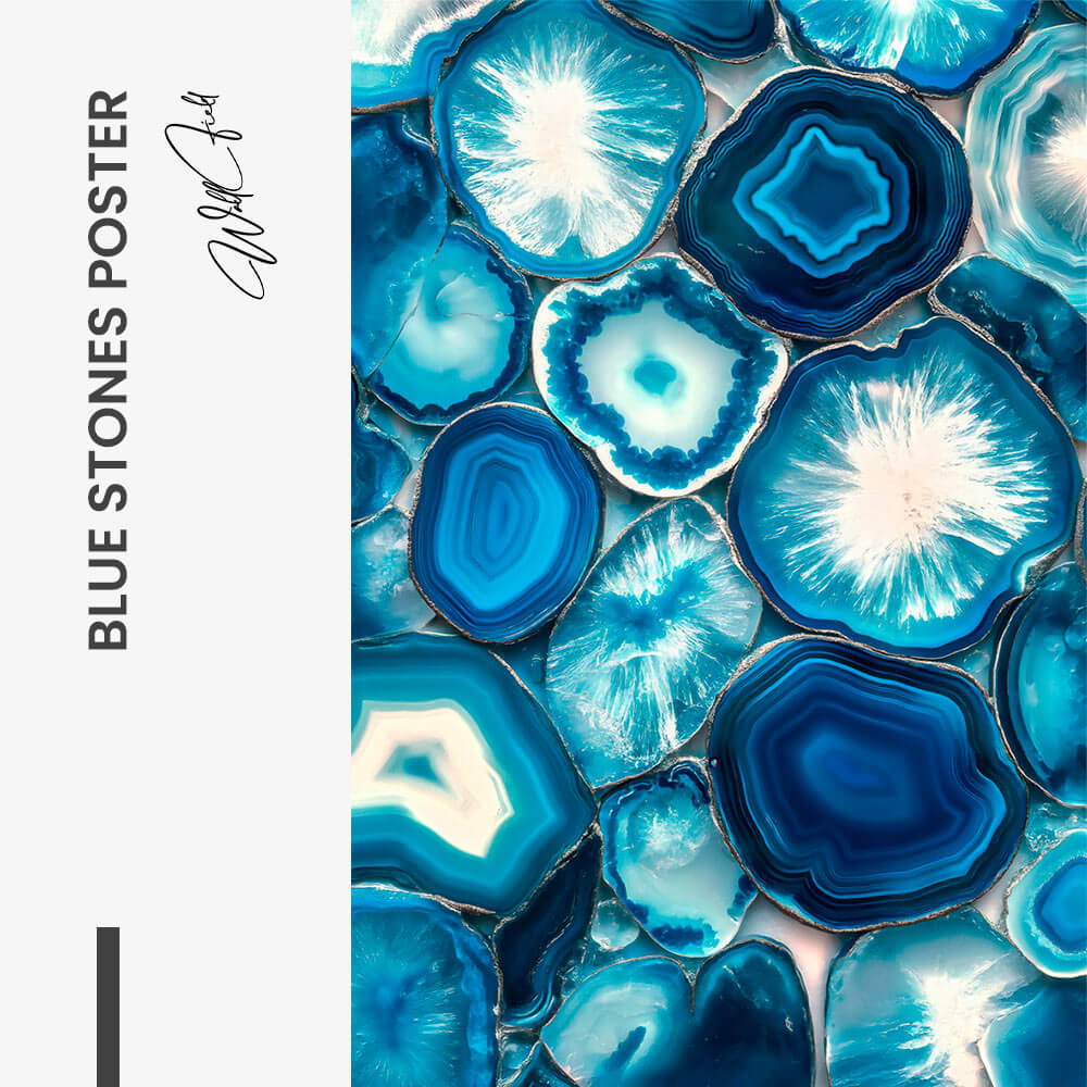Blue Stones Poster – Vidrio