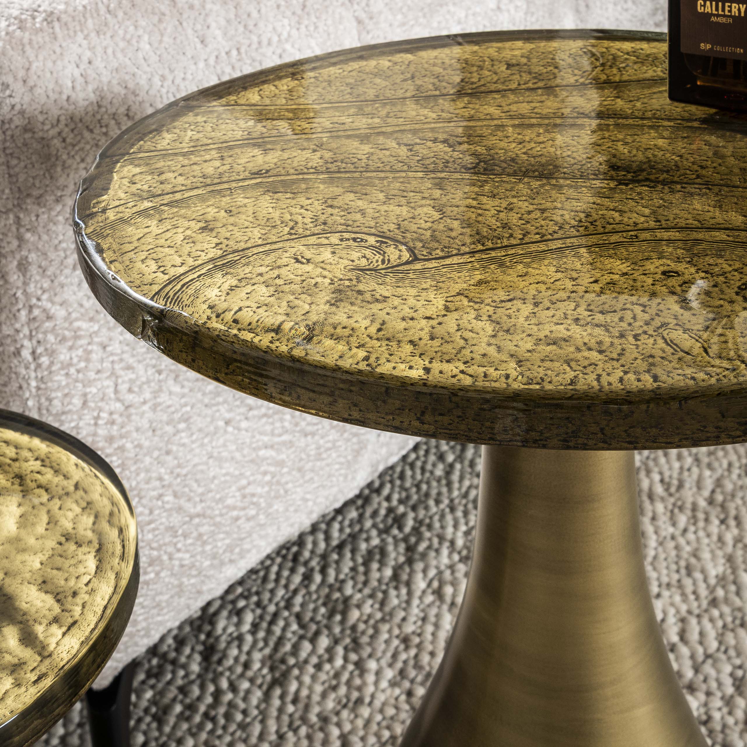 Mesa auxiliar Eclipse Drop S - Oro antiguo