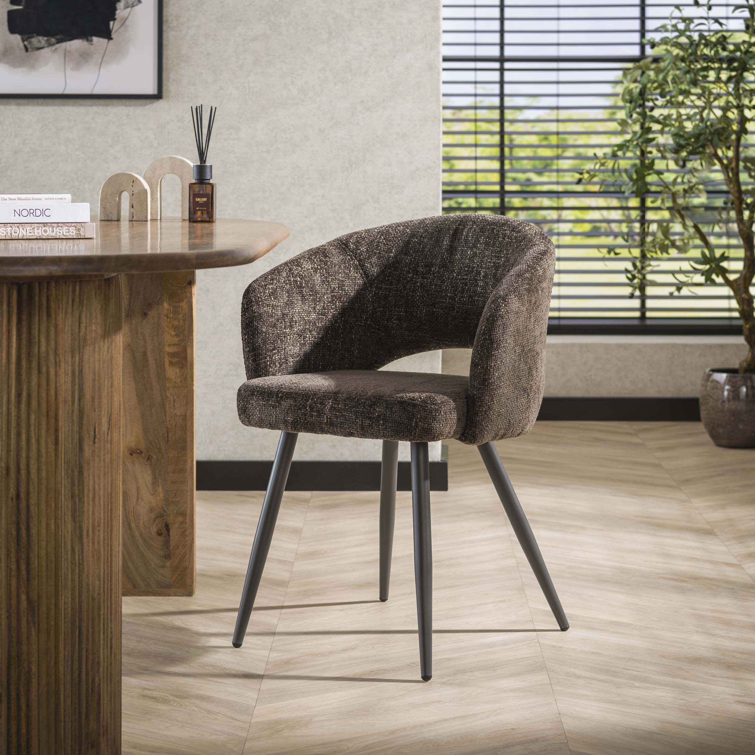 Sillón de salón - empaquetado por 2 - Marrón cargo