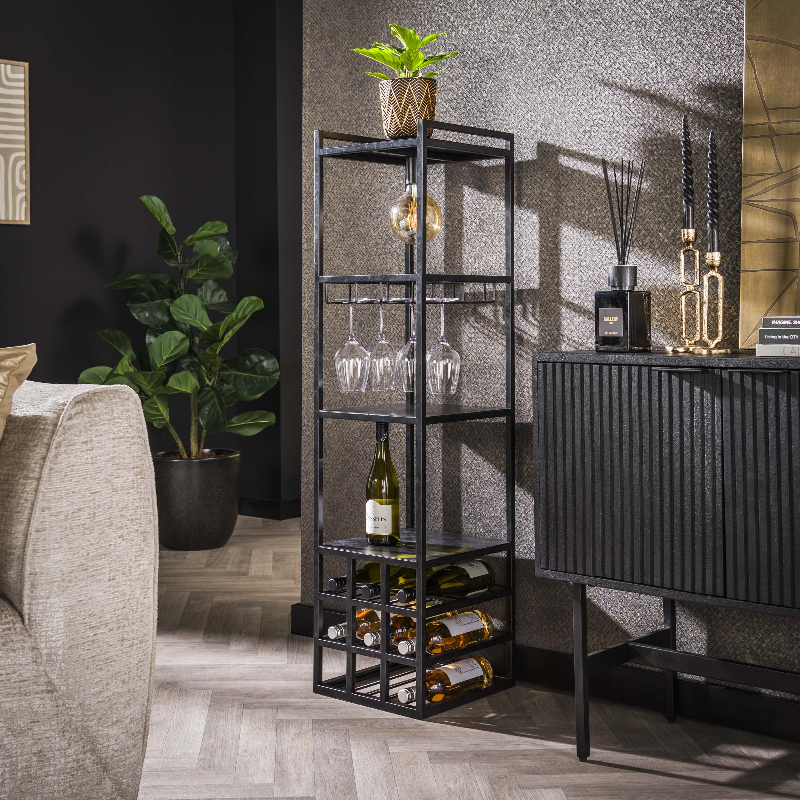 Lámpara botellero Decorate 1 luz - Carbón