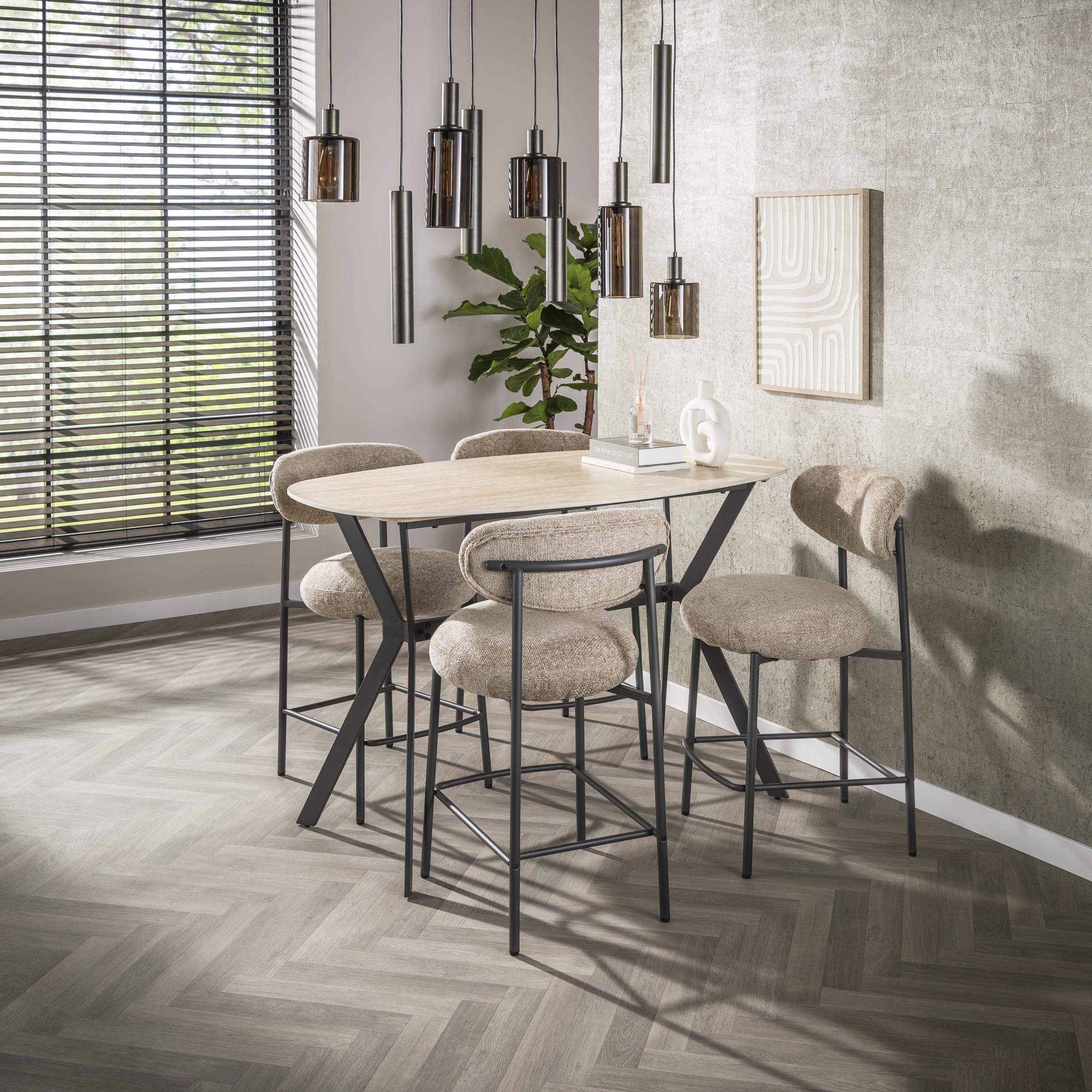 Taburete de bar redondo - empaquetado por 2 - Cargo arena