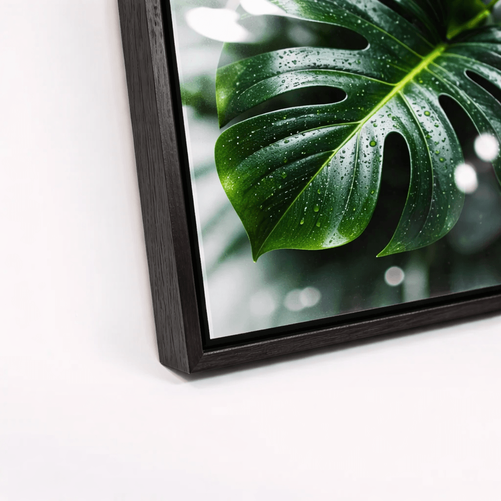 Marco flotante - Negro (Glasschilderij)