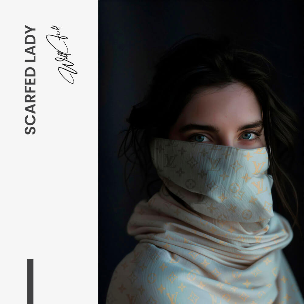 Scarfed Lady – Vidrio