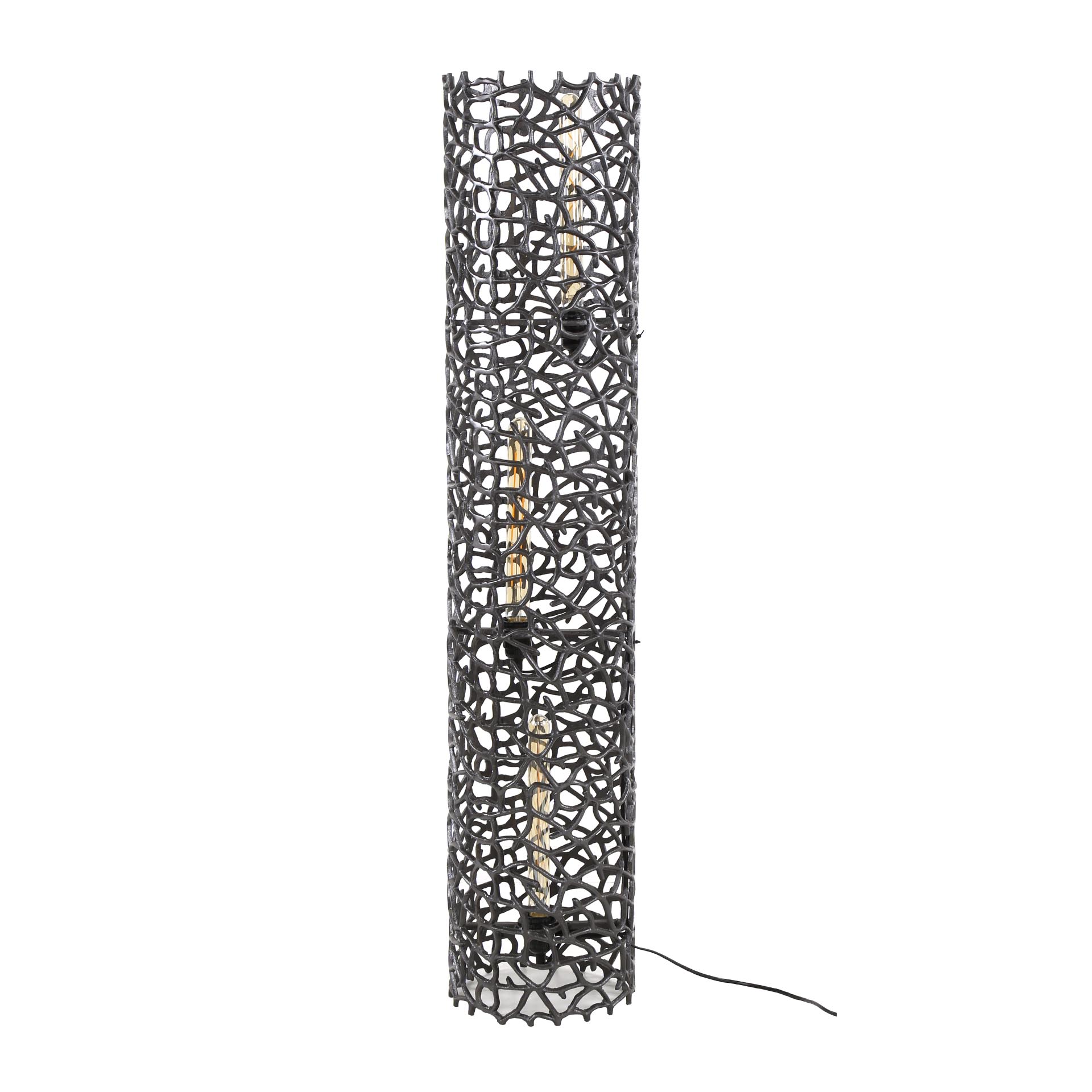 Lámpara de pie Weaver XL 3 luces - Níquel negro