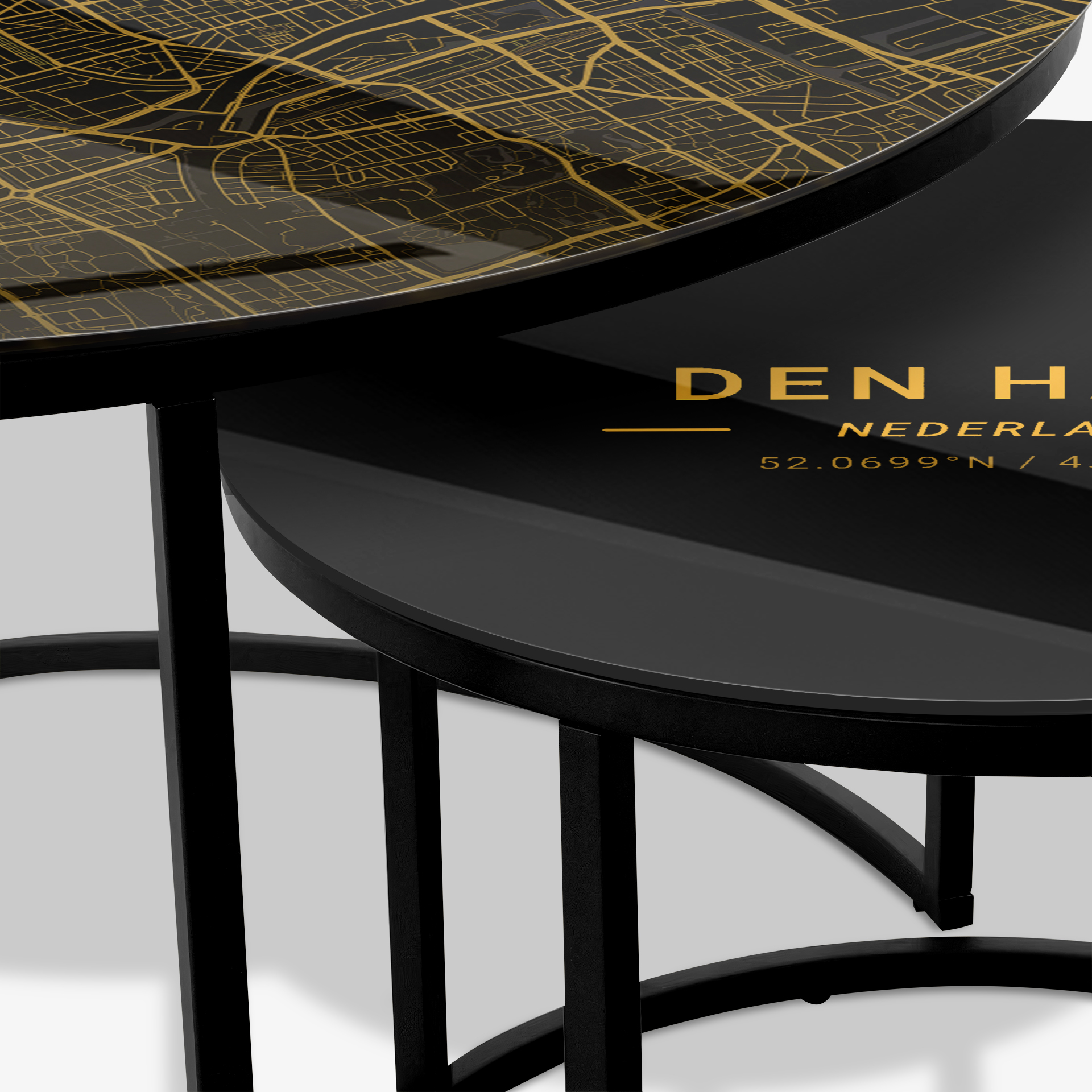 Mesa de centro Negro - The Hague Gold