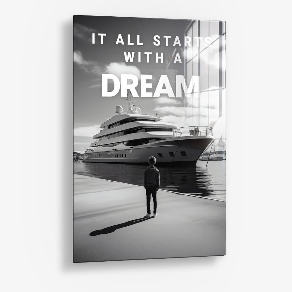 Yacht Dream B&W – Vidrio
