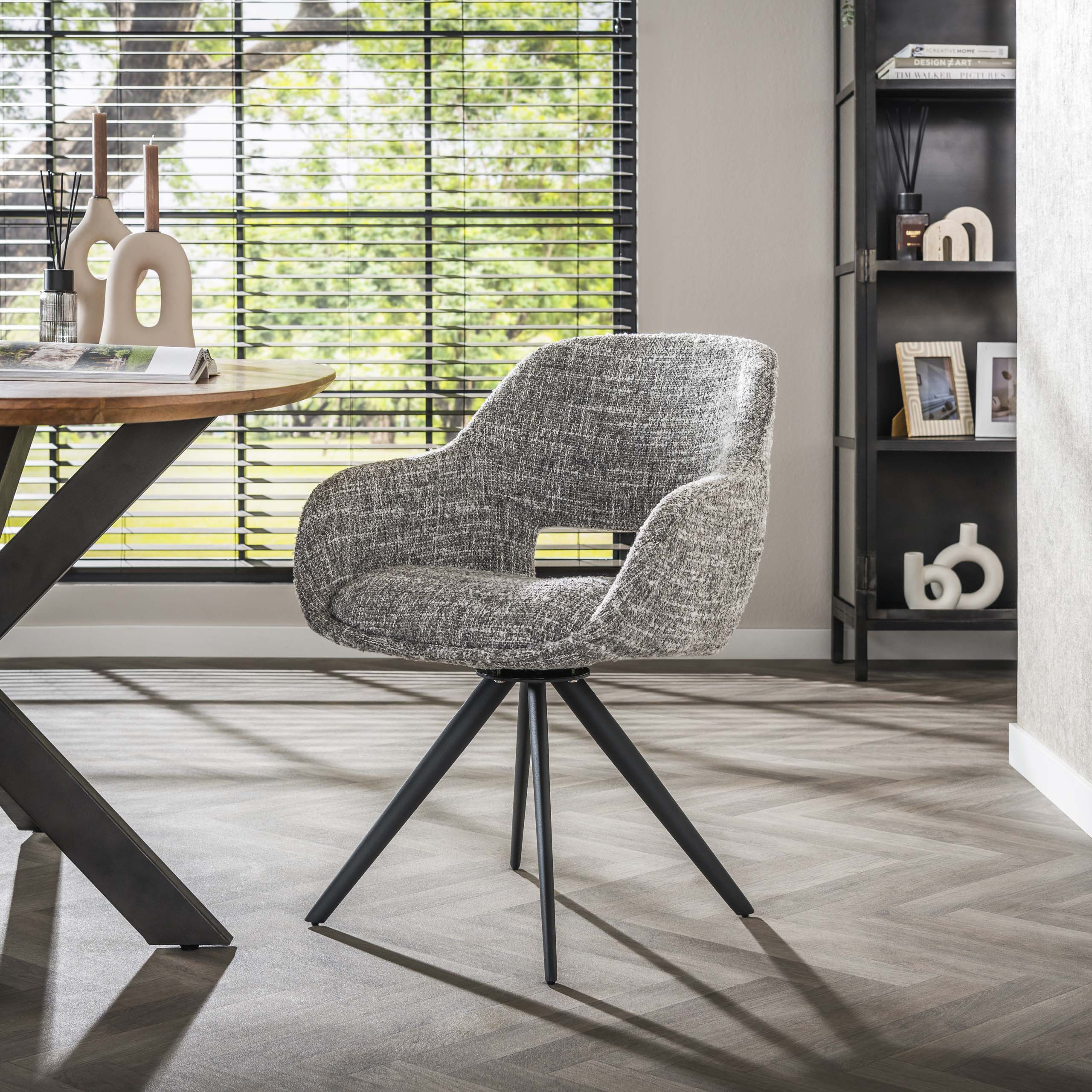 Sillón giratorio de muelles. VPE2 / Águila gris acero