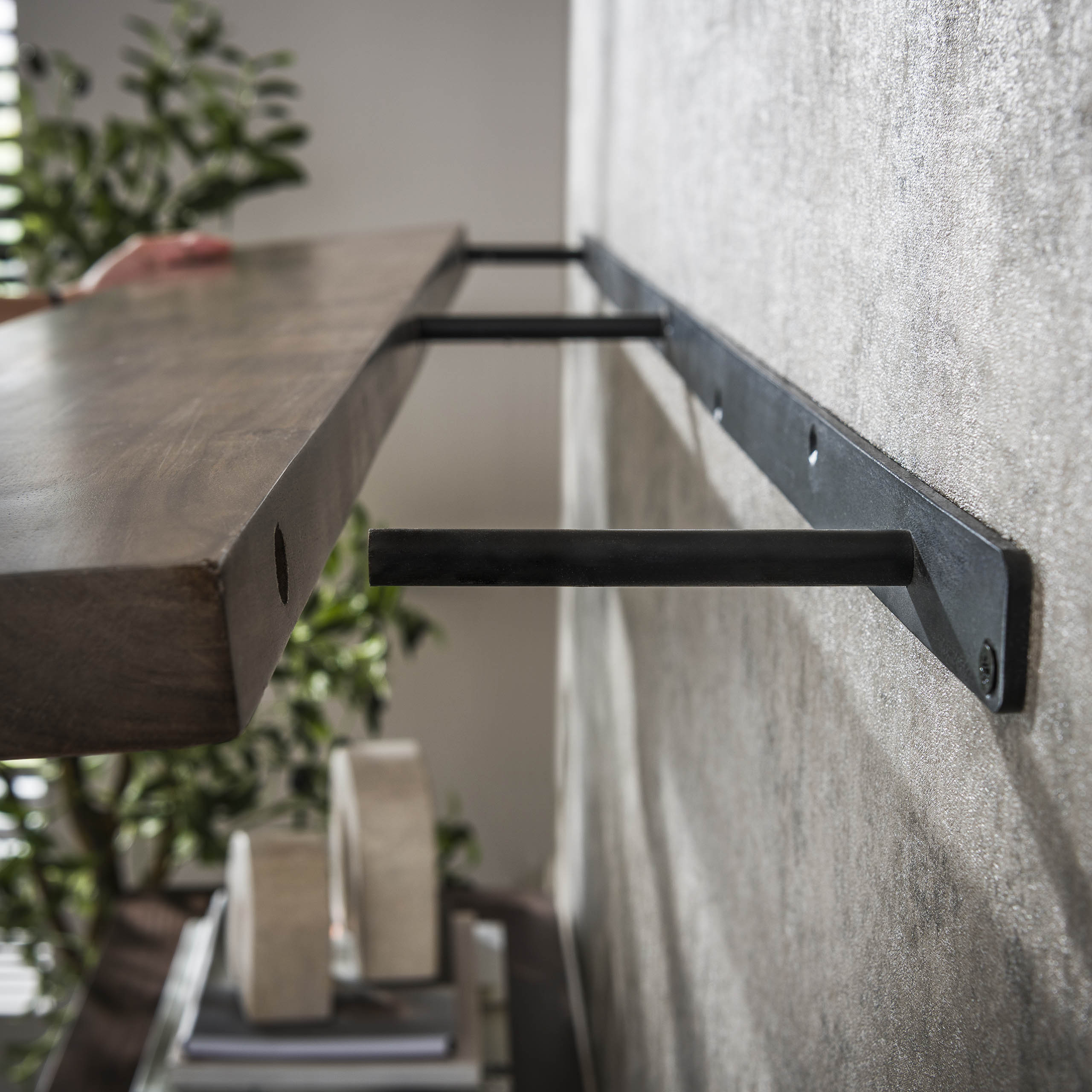 Estante de pared Carve 120 cm - Acacia maciza marrón