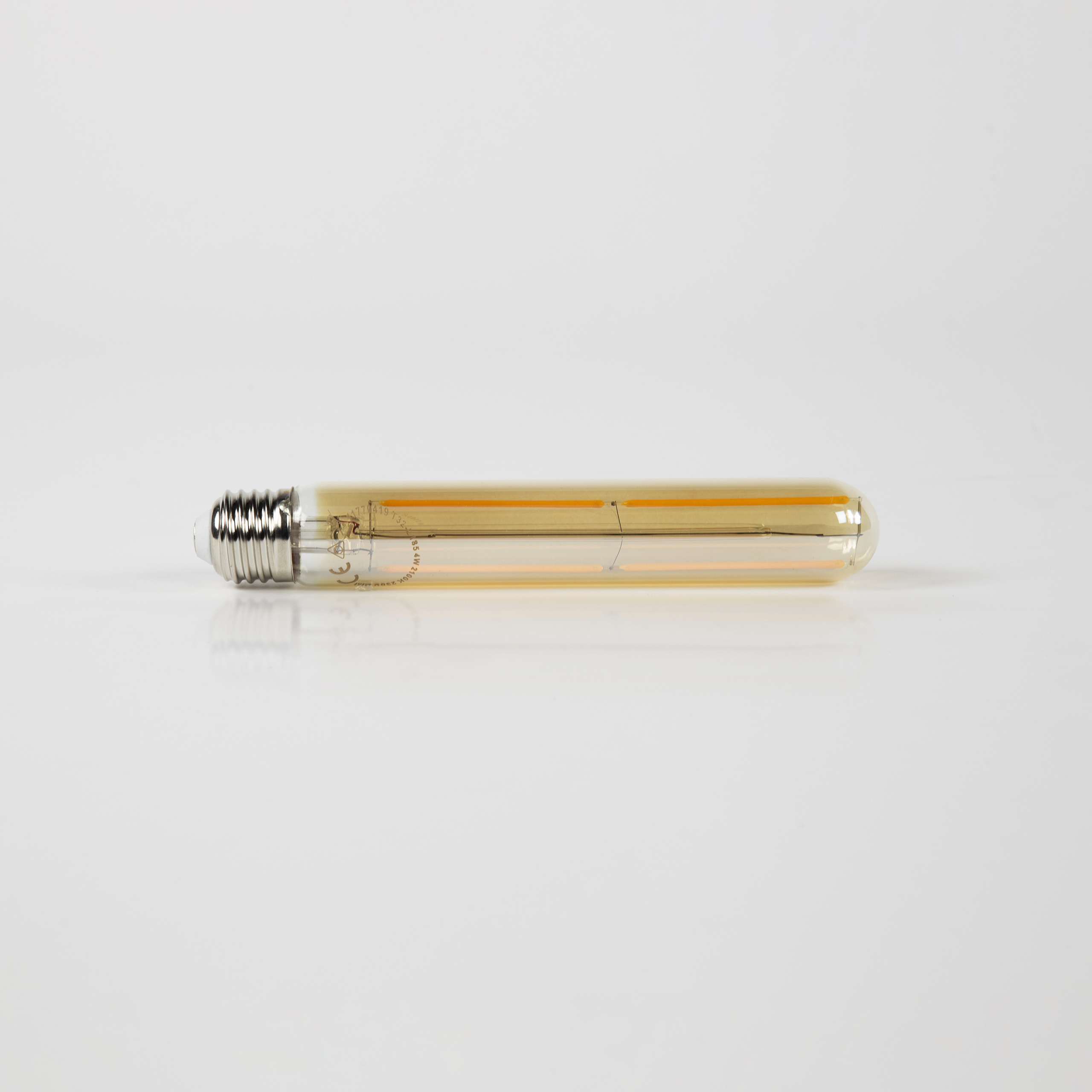 Fuente de luz LED [T32-L185] tubo de filamento 18,5 cm - E27 4W 2100K 280lm regulable / Vidrio ámbar