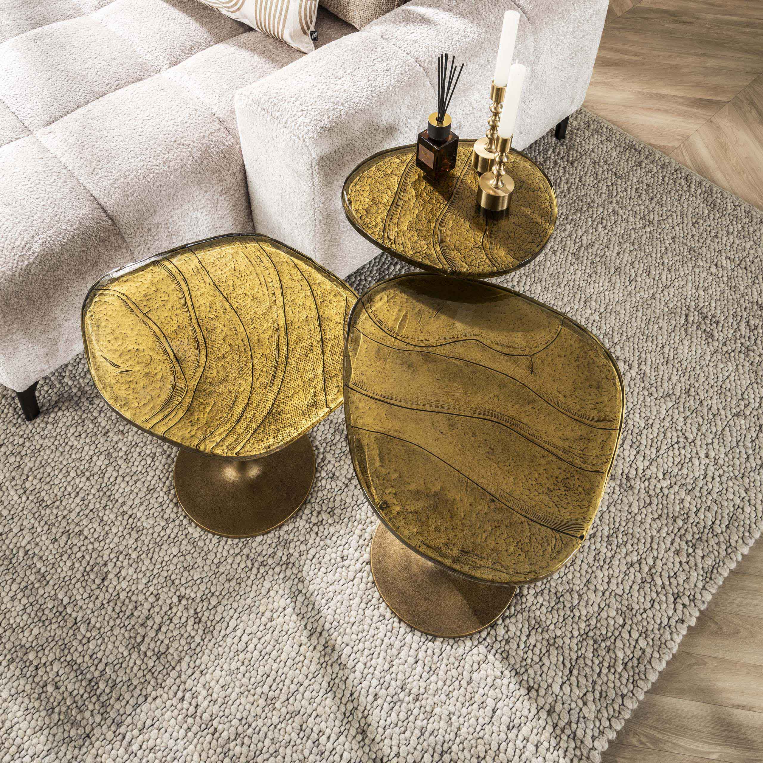 Mesa auxiliar Eclipse mediana - Oro antiguo