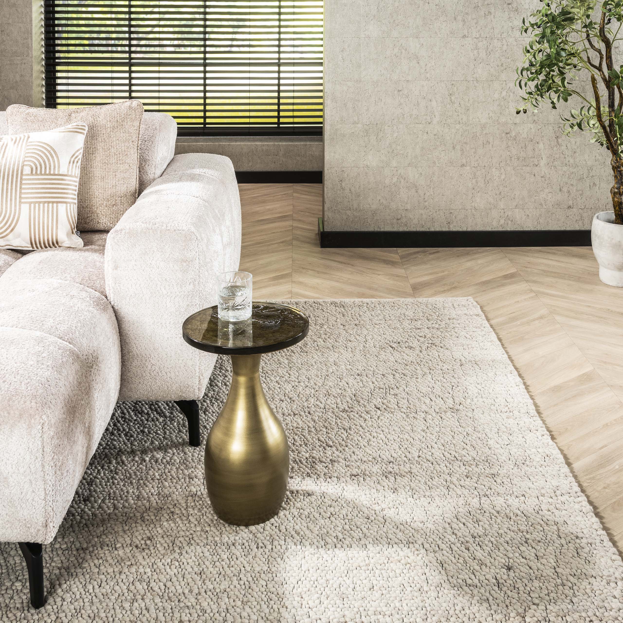 Mesa auxiliar Eclipse Drop S - Oro antiguo