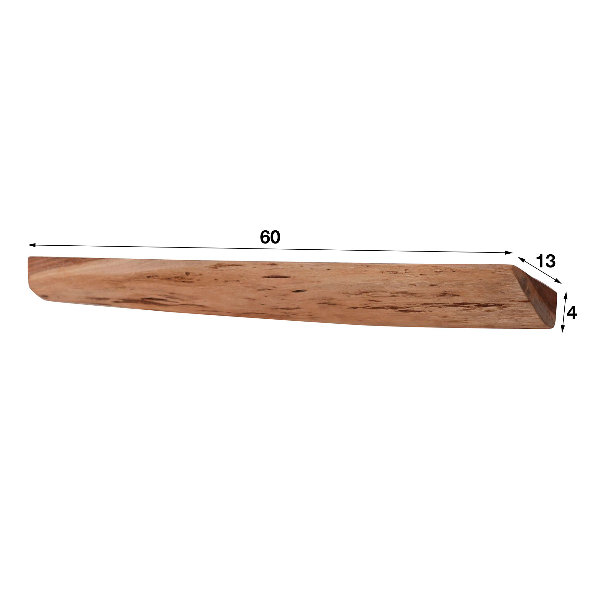 Estante de pared Edge 60 cm - juego de 3 - Acacia maciza