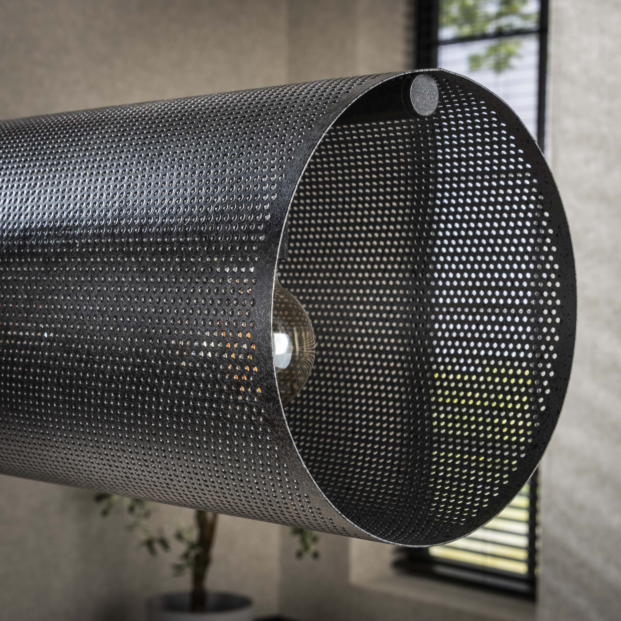 Lámpara colgante Tubon Mesh 7 luces Artic negro