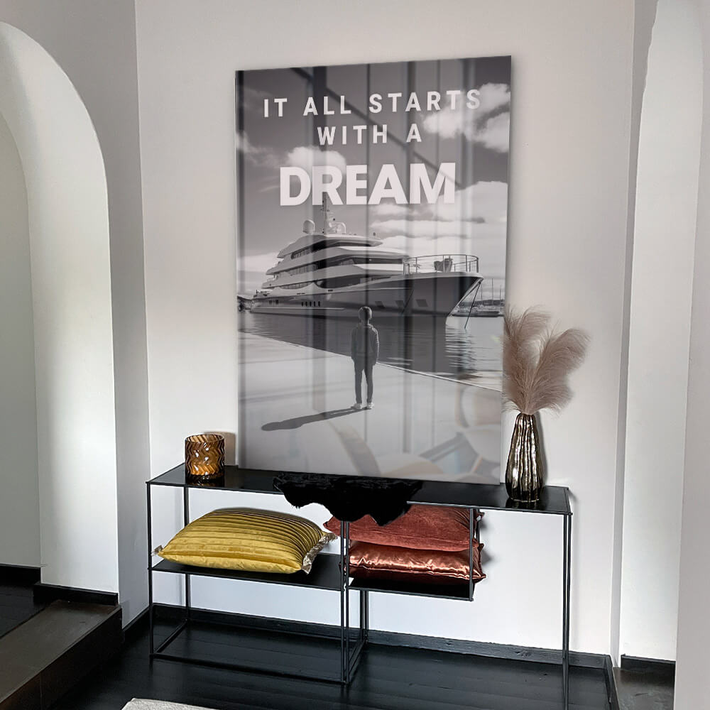 Yacht Dream B&W – Vidrio