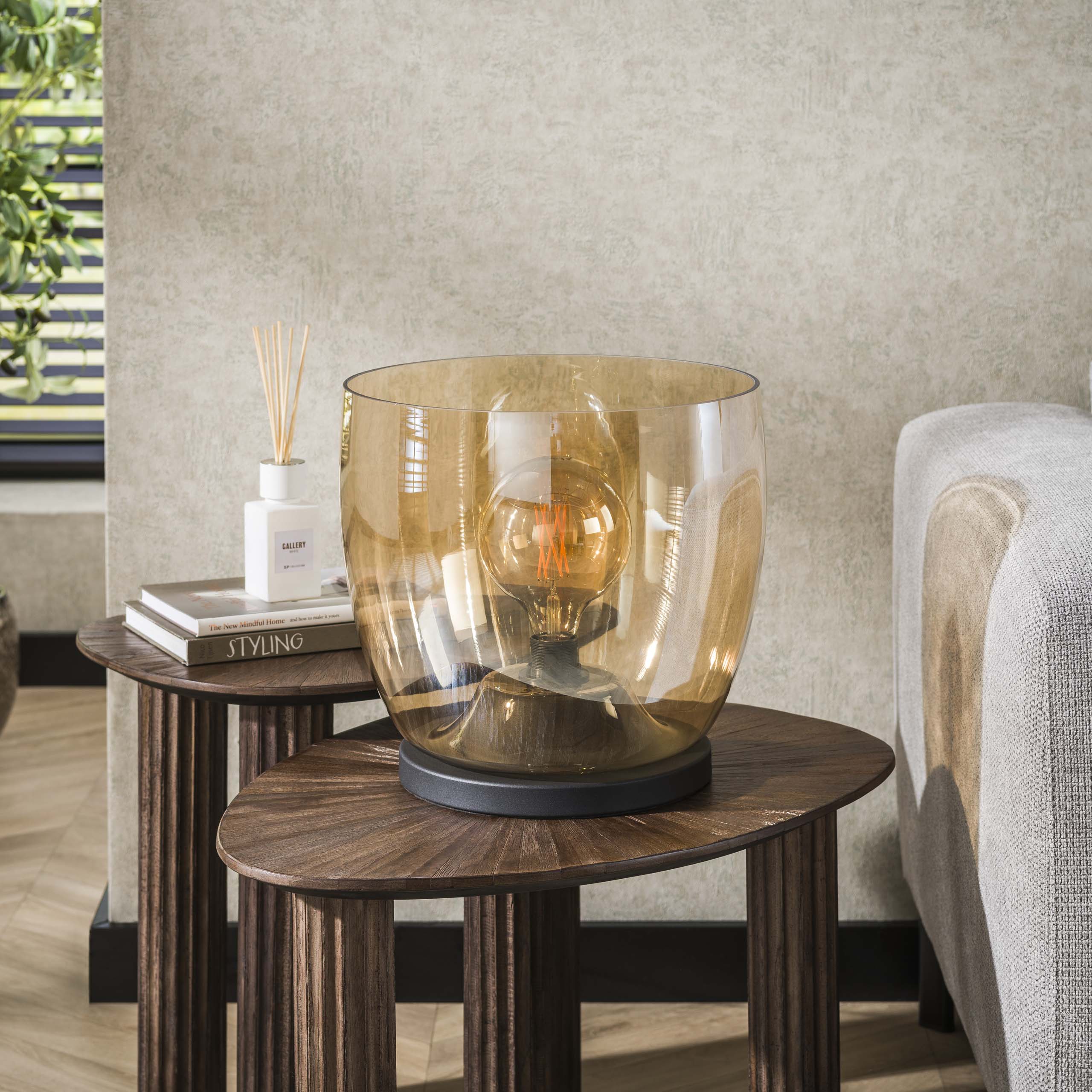 Lámpara de pie UP XL 1 luz - Vidrio ámbar